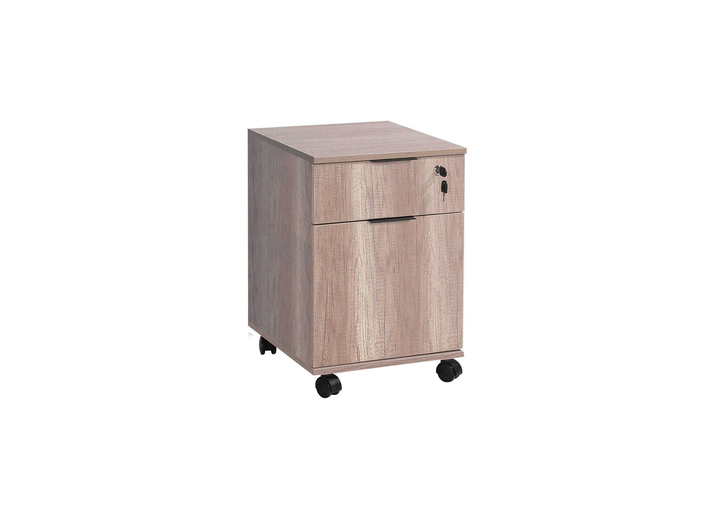 Ladeblok Merida 41x41x61cm - melamine - bruin met slot