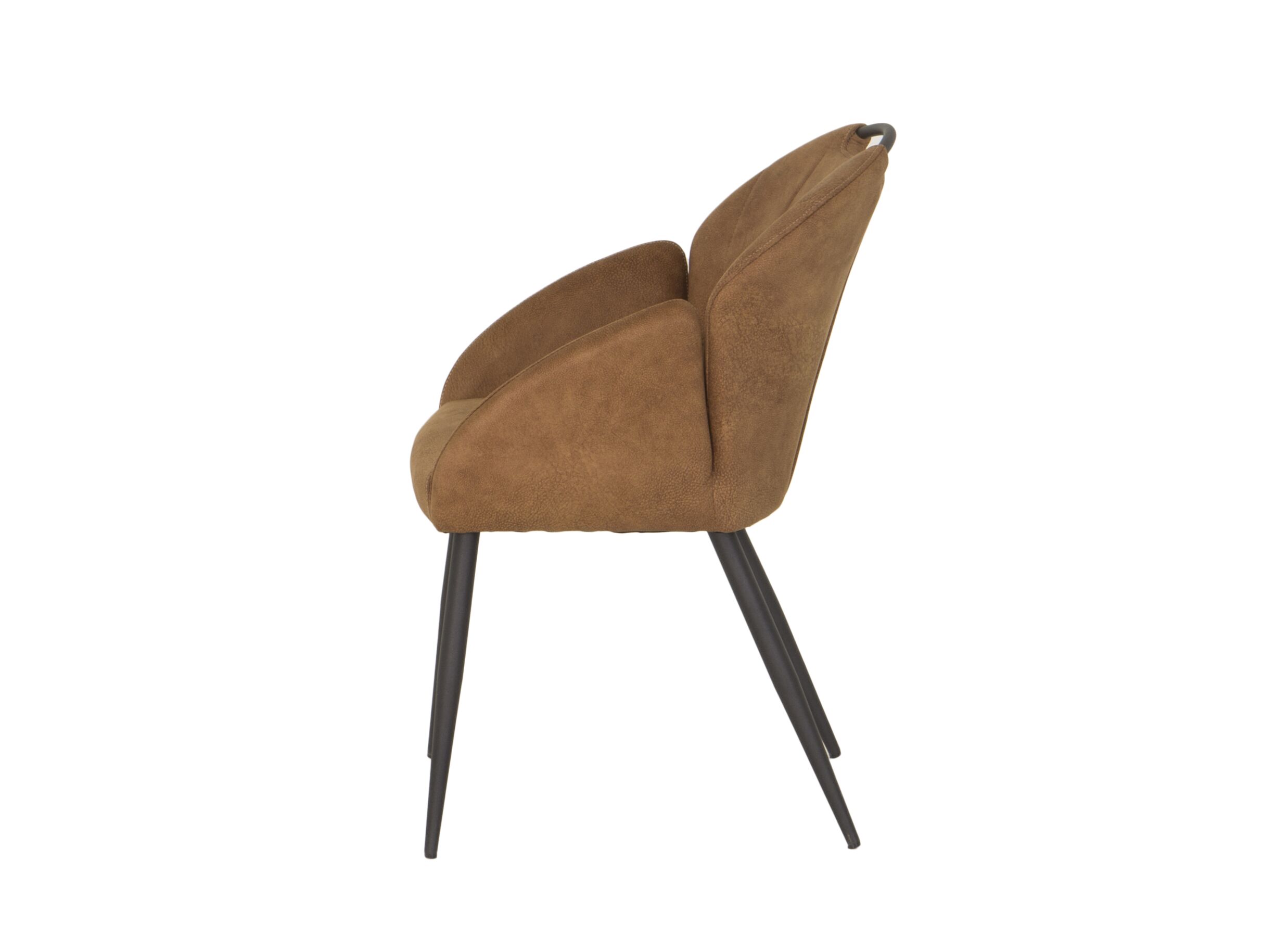 Kuipstoel ST2005 55x60x87,5cm - stof - cognac