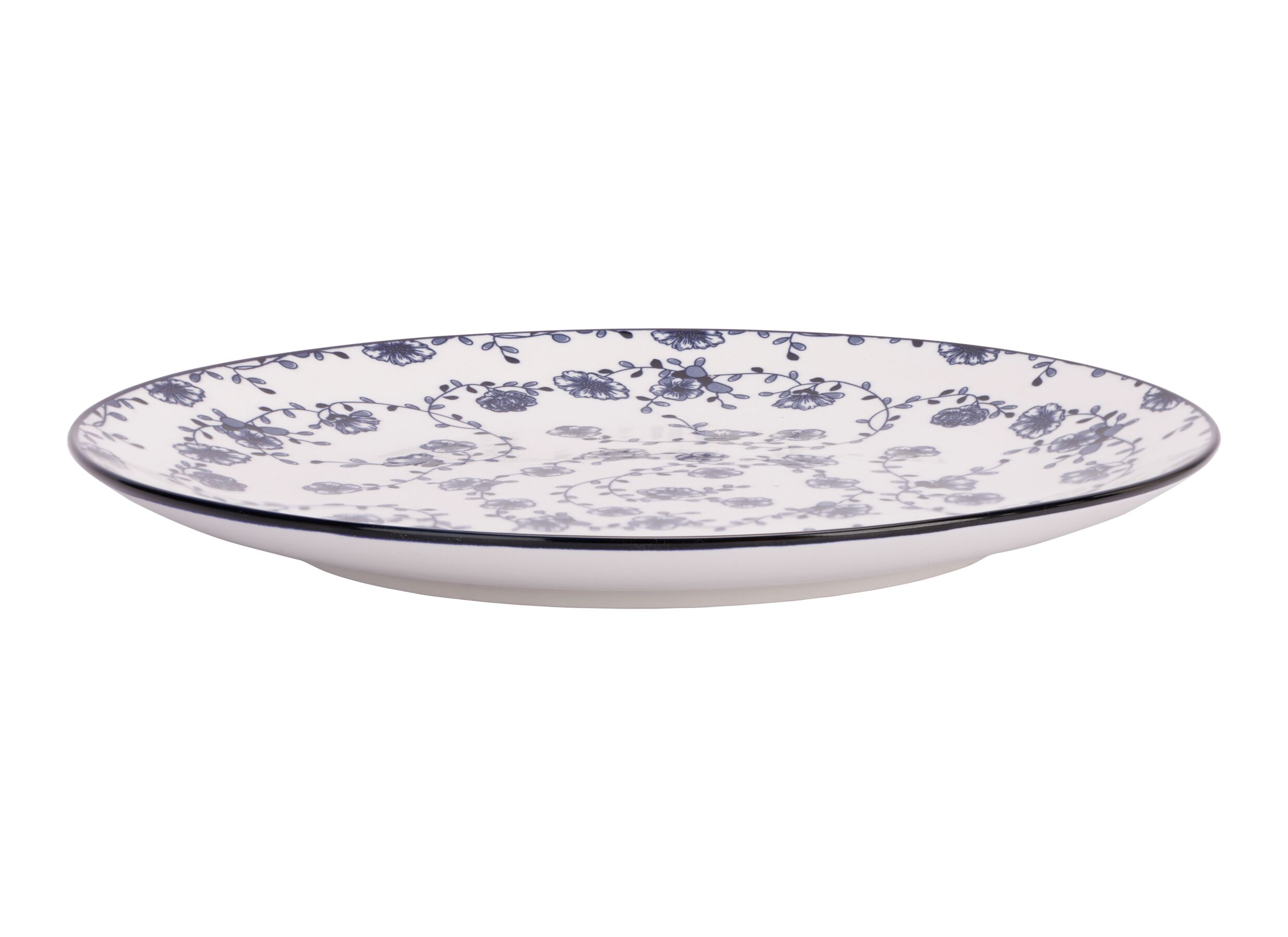 Aperçu - Assiette Flor Azul Ø27cm - porcelaine - blanc & bleu