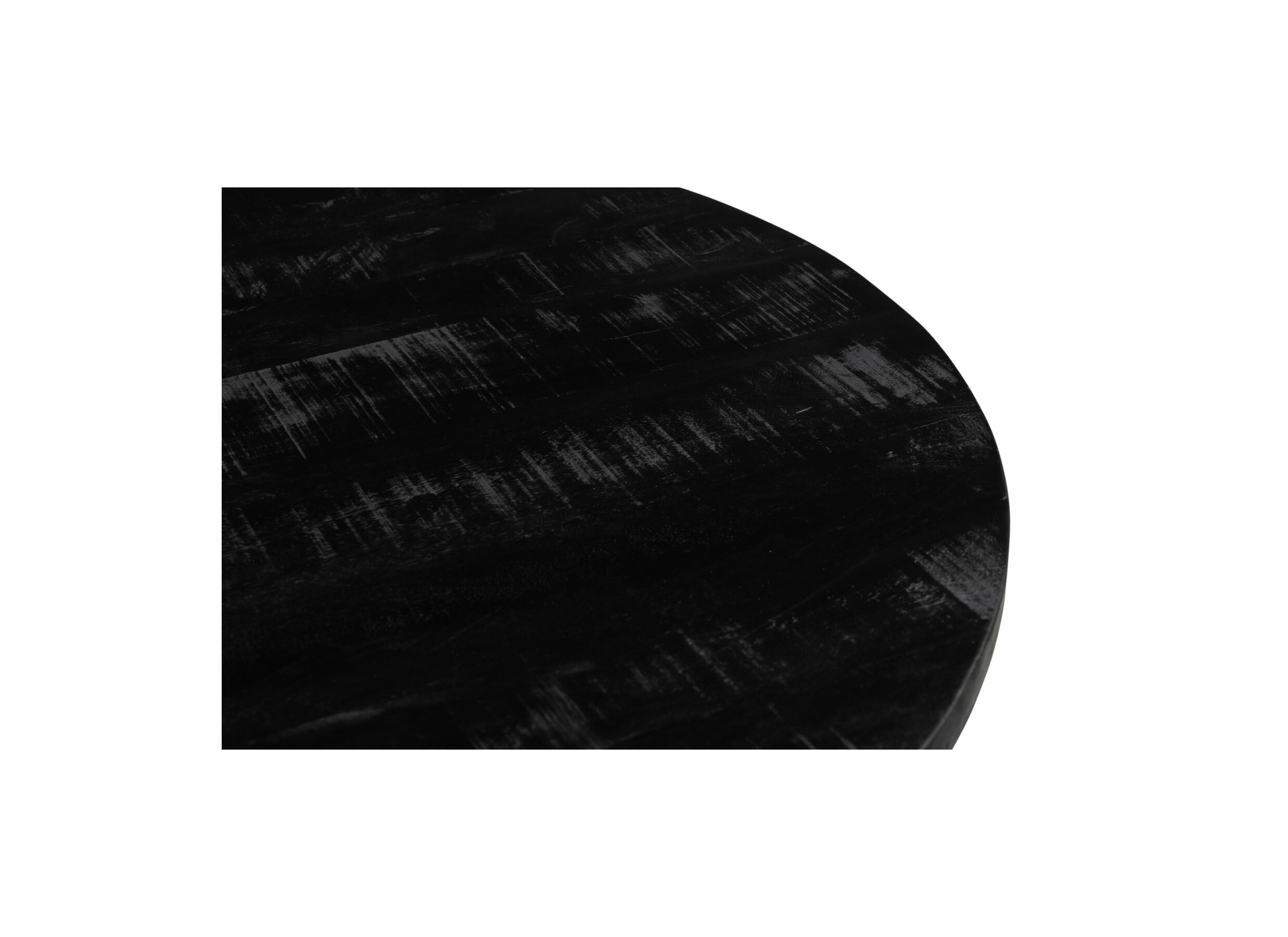Table ronde Sofia Ø130cm - manguier massif - noir