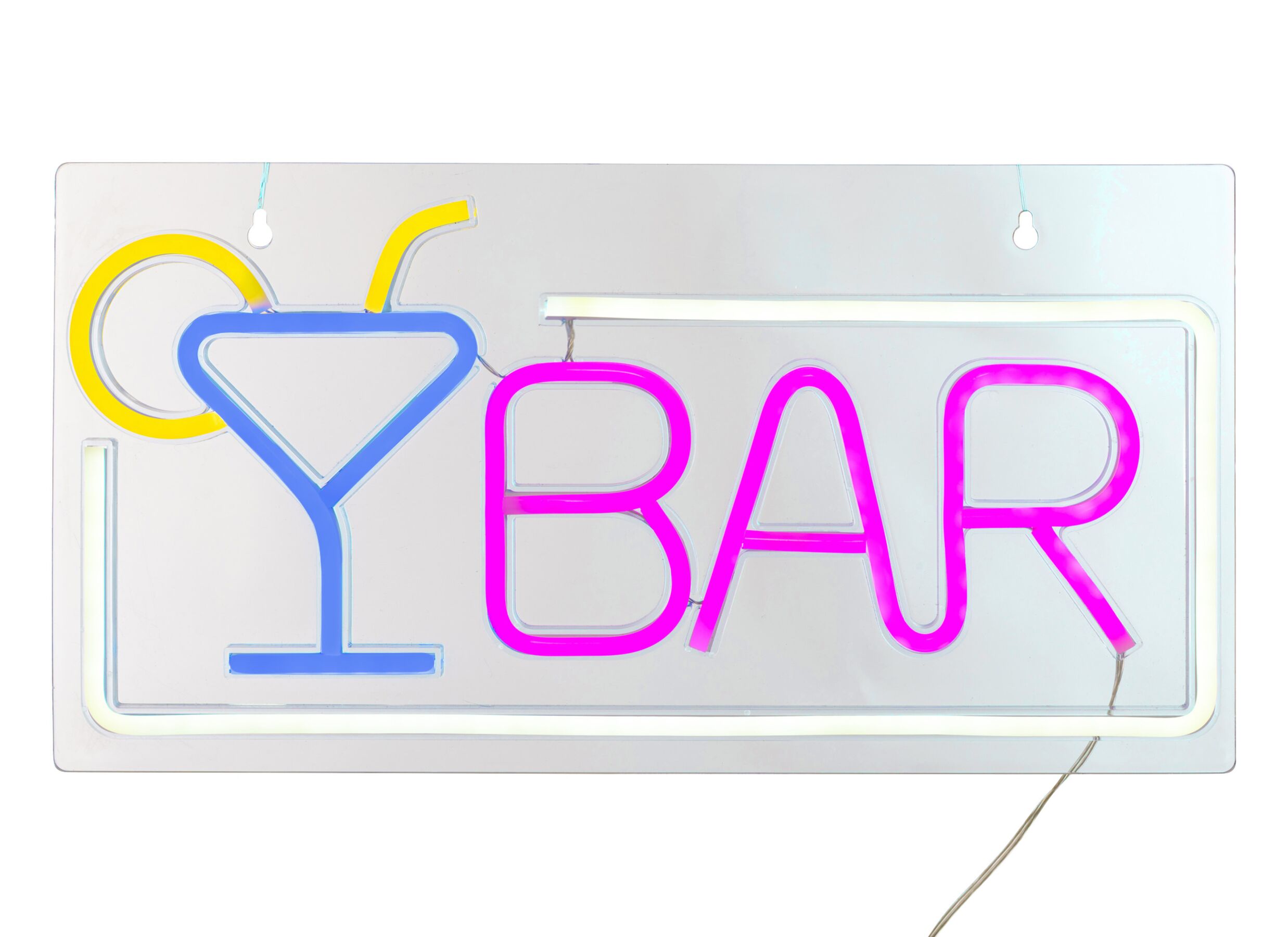 Ledlamp Neon Bar 42x22cm - kunststof - multicolor - Ledlamp Neon Bar 42x22cm - kunststof - multicolor