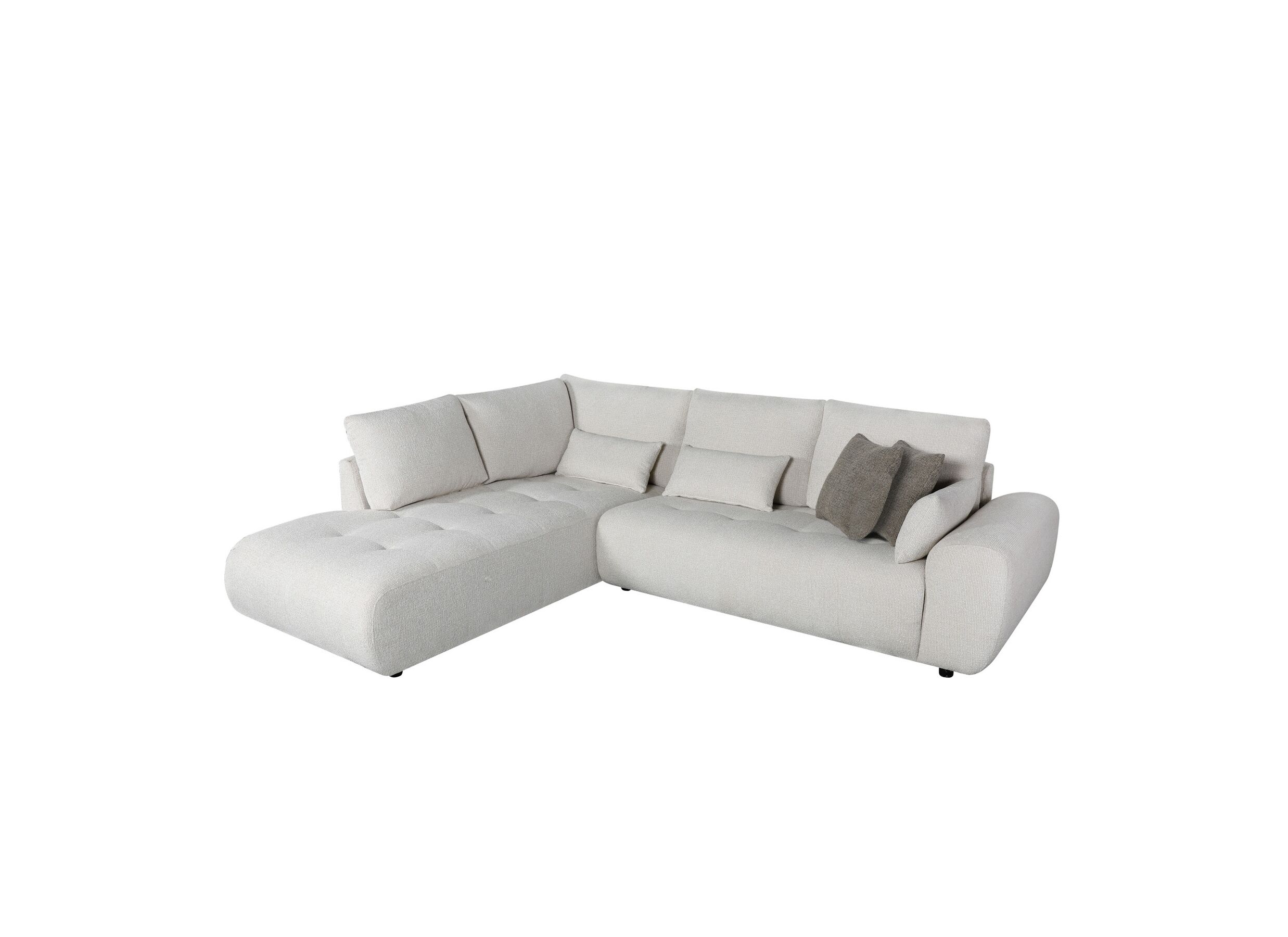 Aperçu - Canapé d'angle Garama tissu beige