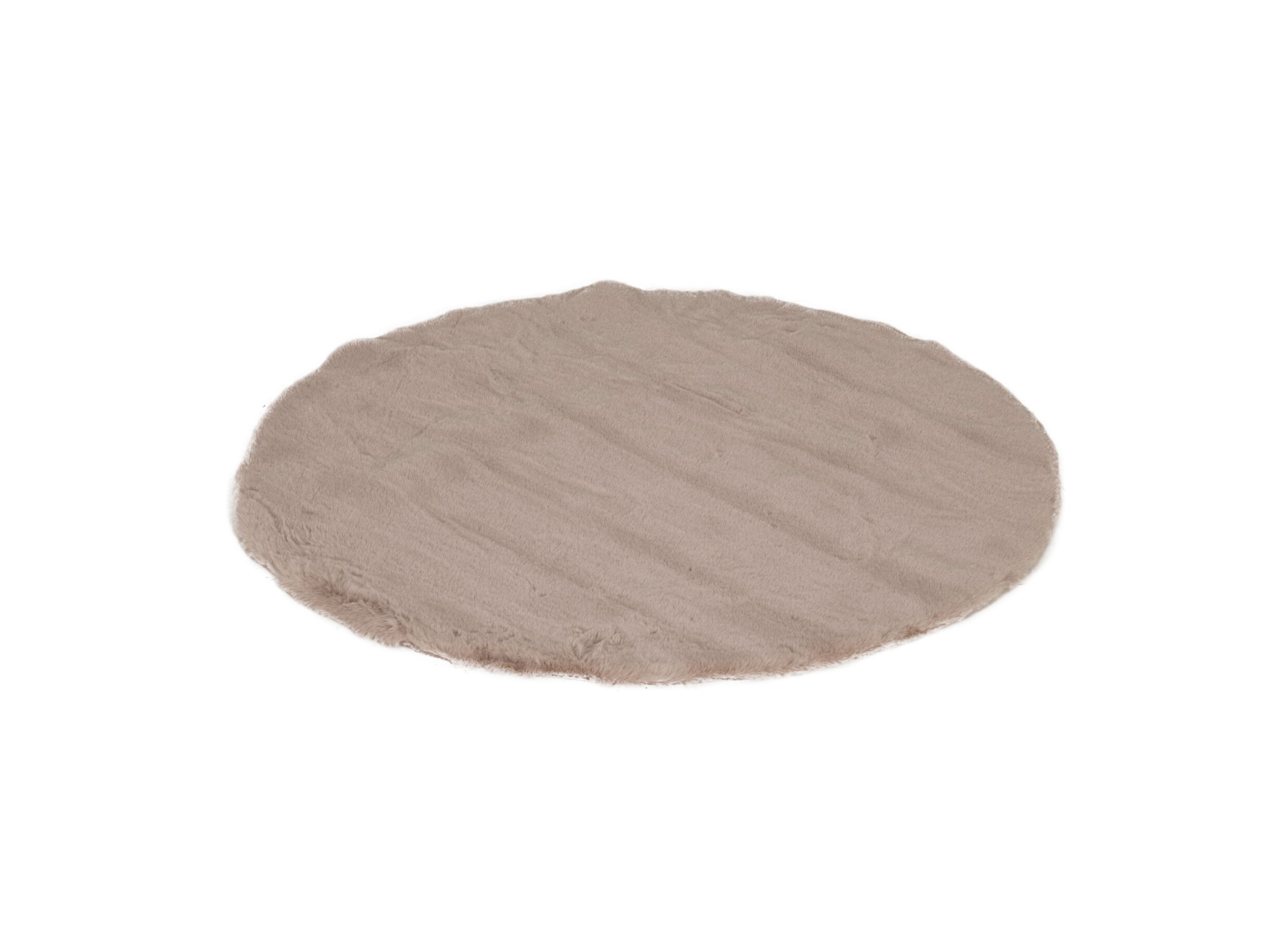 Rond tapijt Serene Ø90cm - nepbont - old rose
