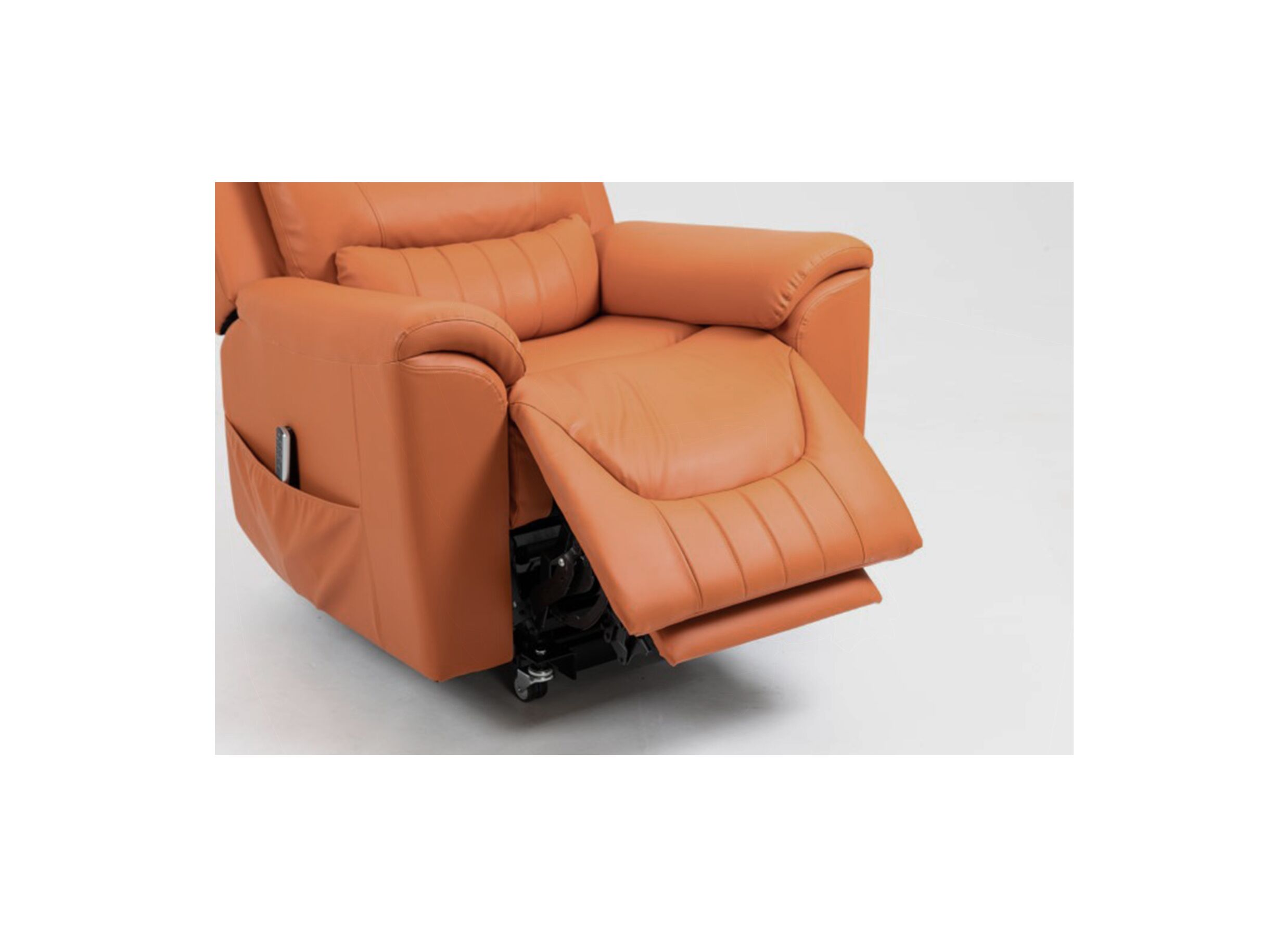 Detail - Fauteuil relax Gallery électrique - similicuir - orange
