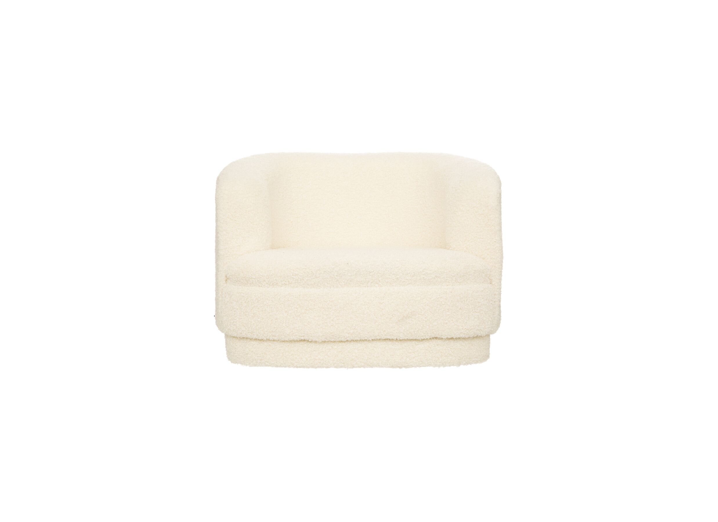 Kinderfauteuil Sky bouclé wit