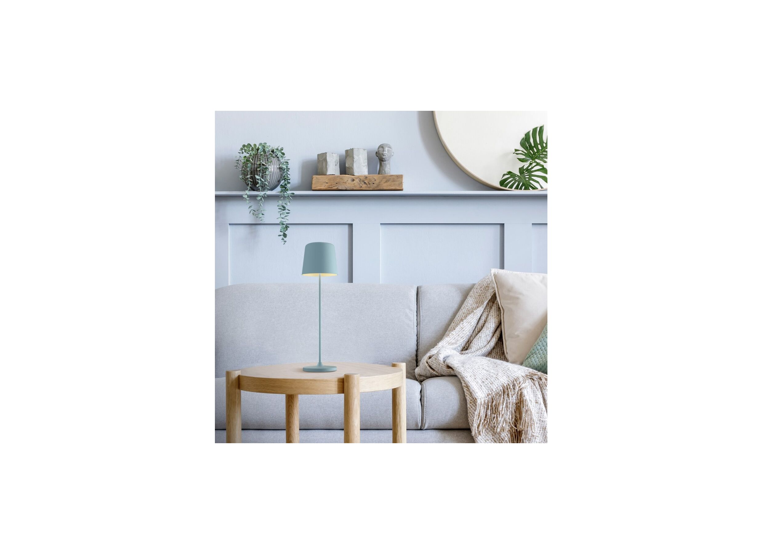 Sfeerfoto - Tafellamp Kaami H37cm noords blauw