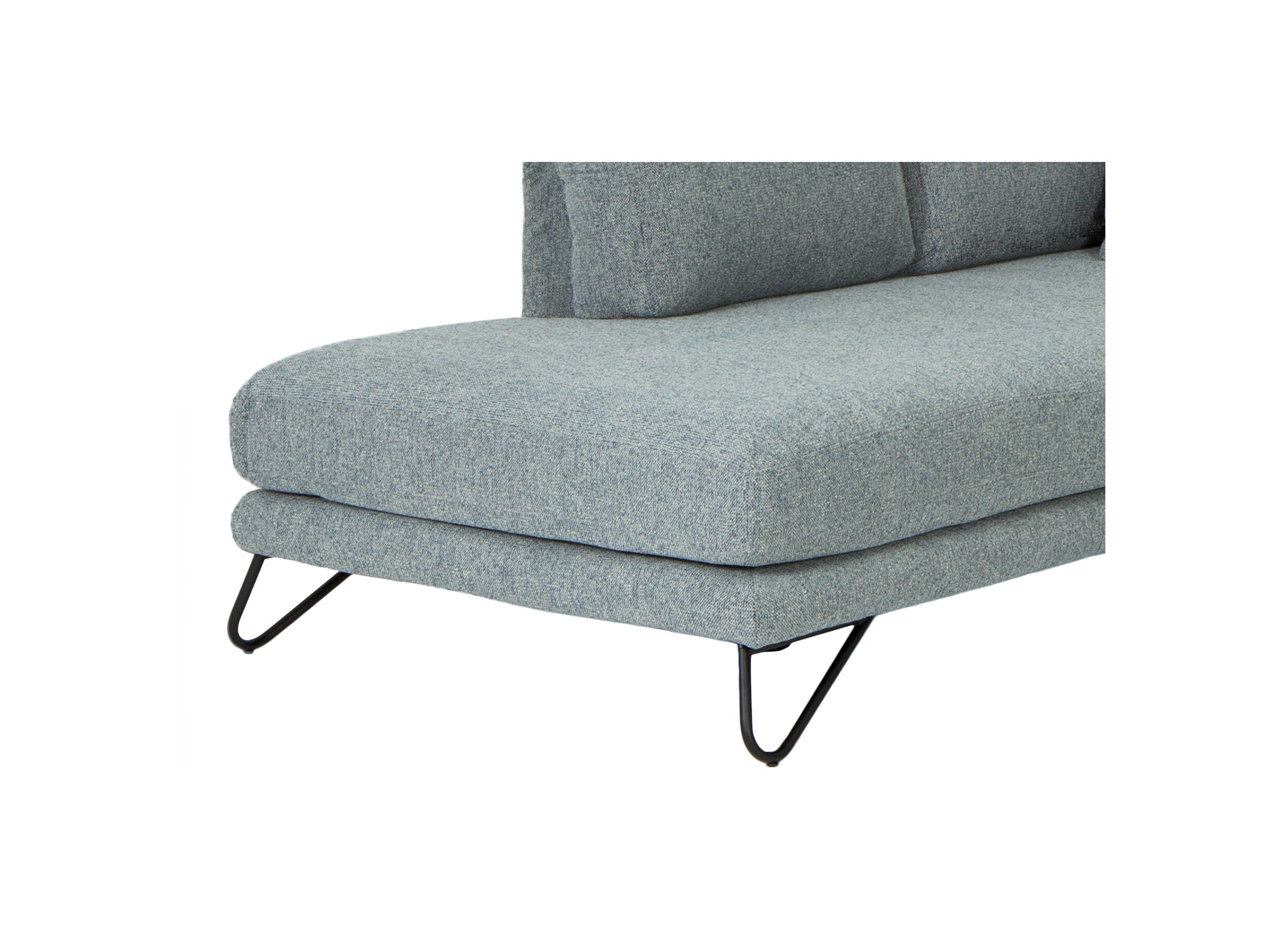 Hoeksalon Tatum 288x219cm - stof - lichtblauw