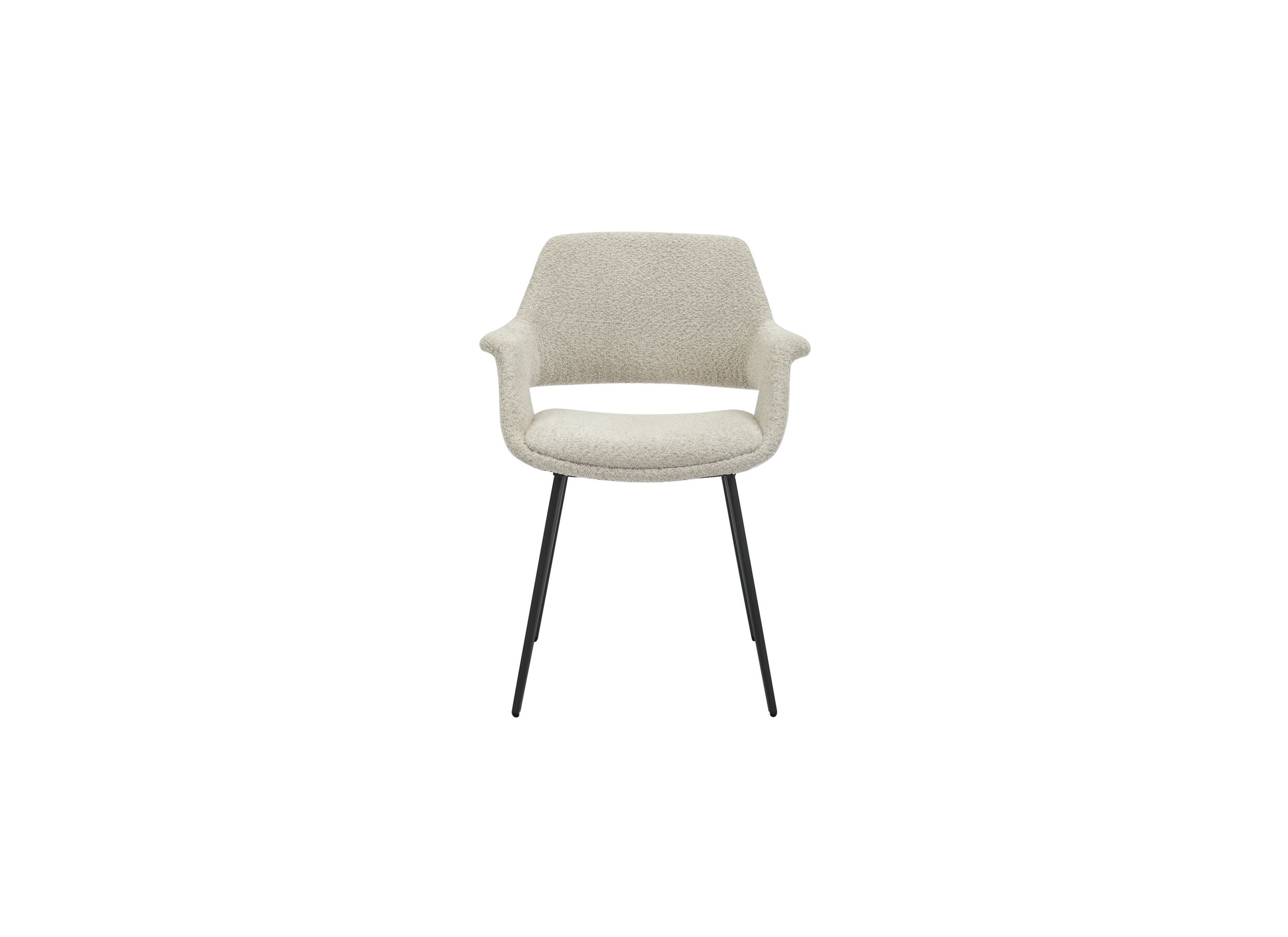 Chaise Marcelo 58x57x81cm - bouclé - beige