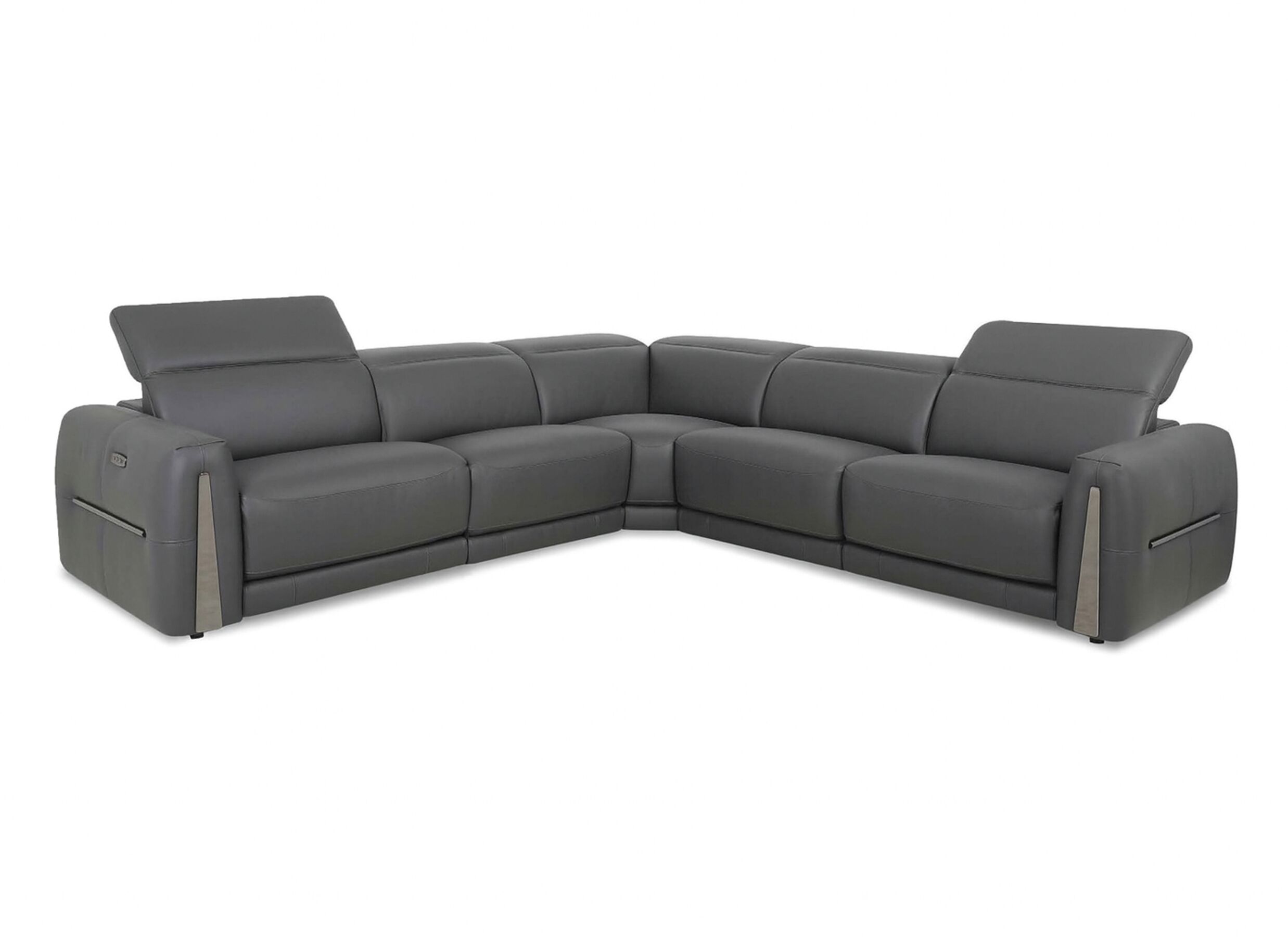 Hoeksalon Bush 290x290cm - leder - shalegrey - Hoeksalon Bush 290x290cm - leder - shalegrey