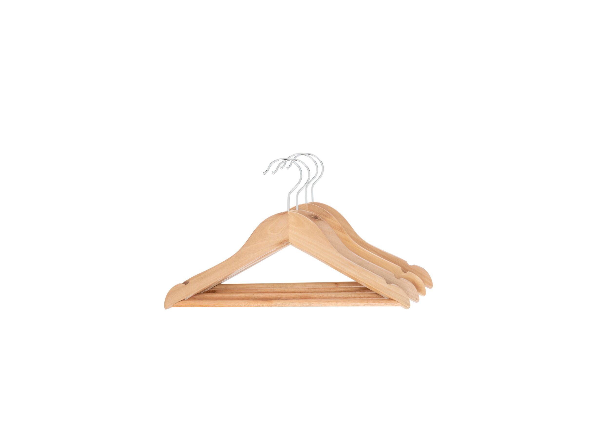 Kleerhanger 30x19cm - hout - naturel set van 4 - Cintre 30x19cm - bois - naturel lot de 4