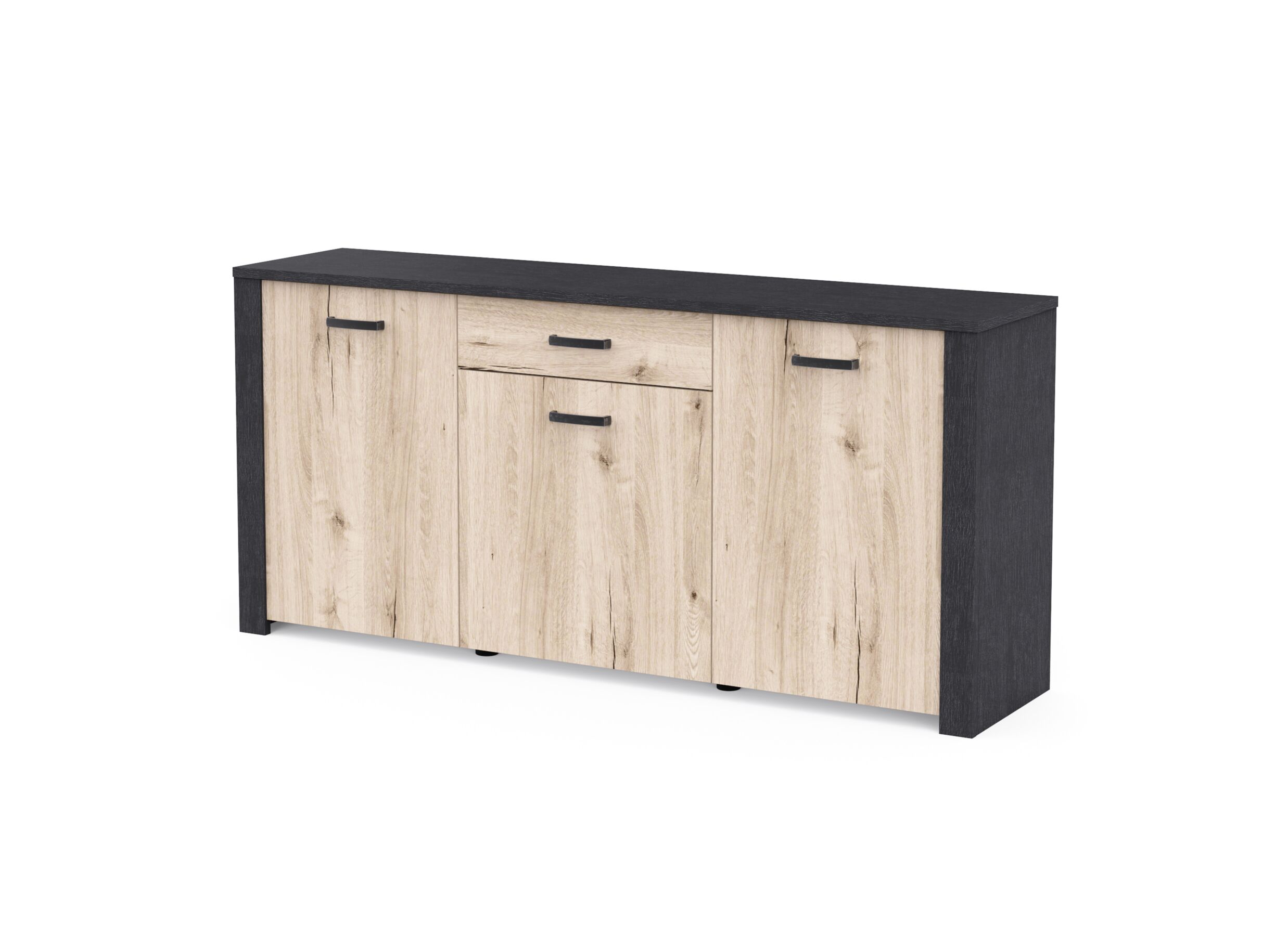 Overzichtsfoto - Dressoir Aubrac 170x42x82cm - decor - royal oak & ebben
