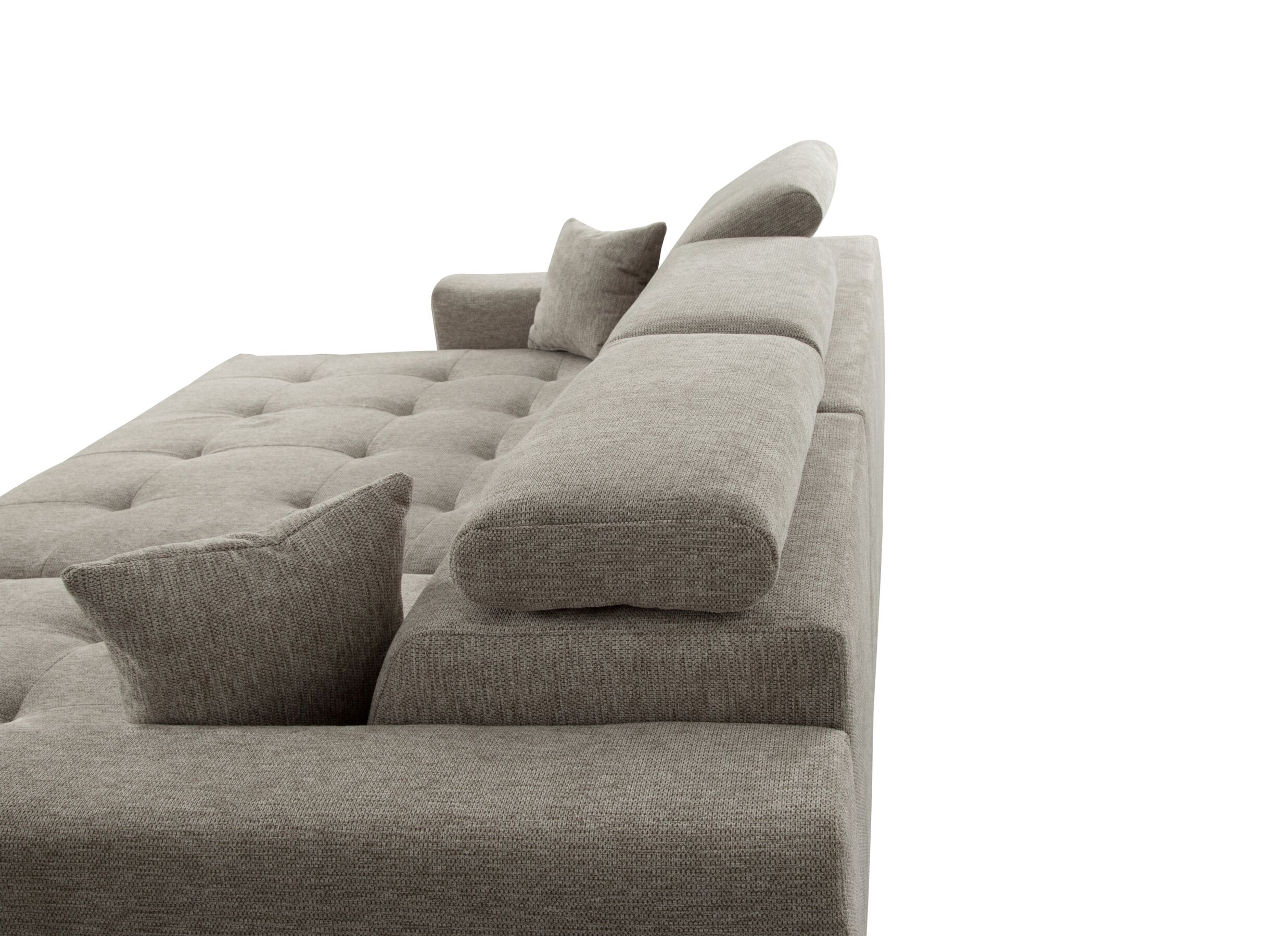 Detailfoto - Hoeksalon Dragor 296x179cm - stof - grijs