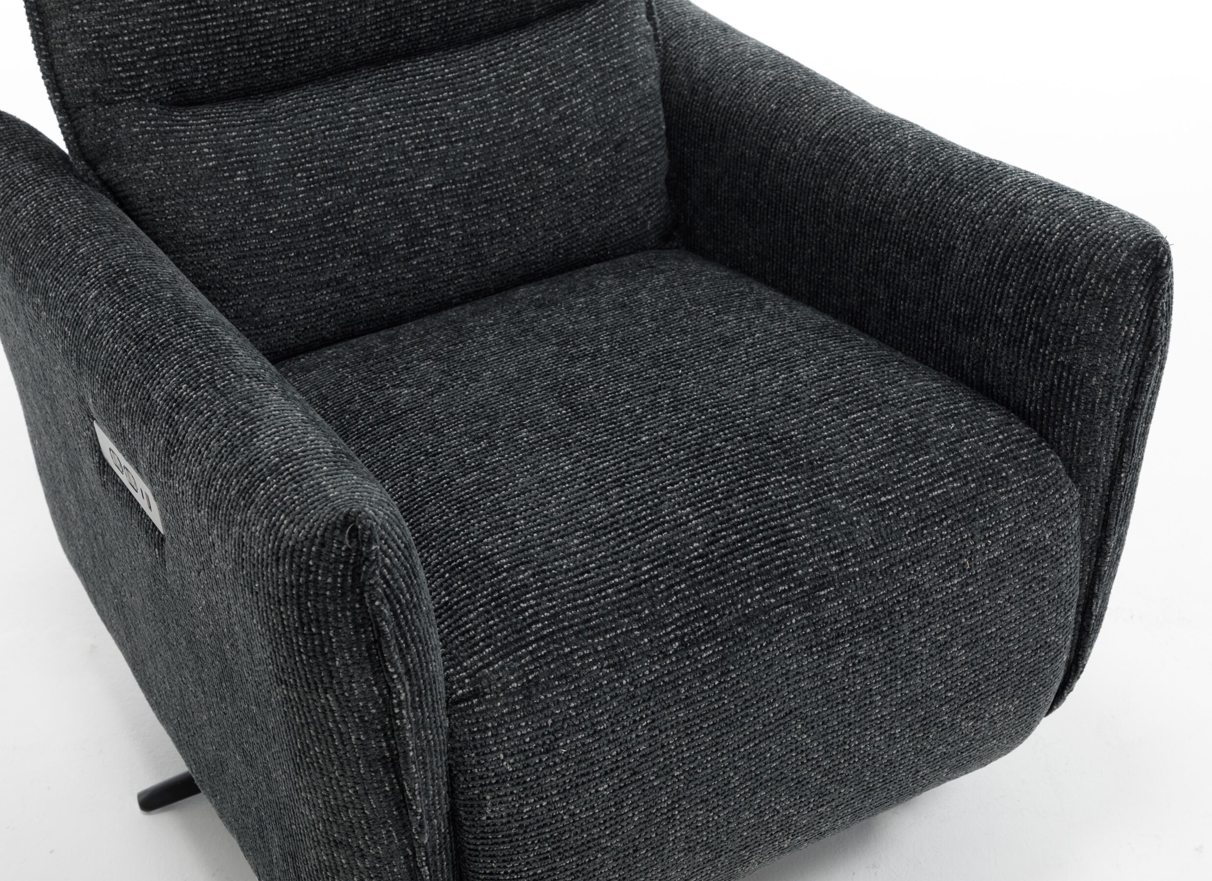 Detail - Fauteuil relax Jorge électrique - tissu - gris