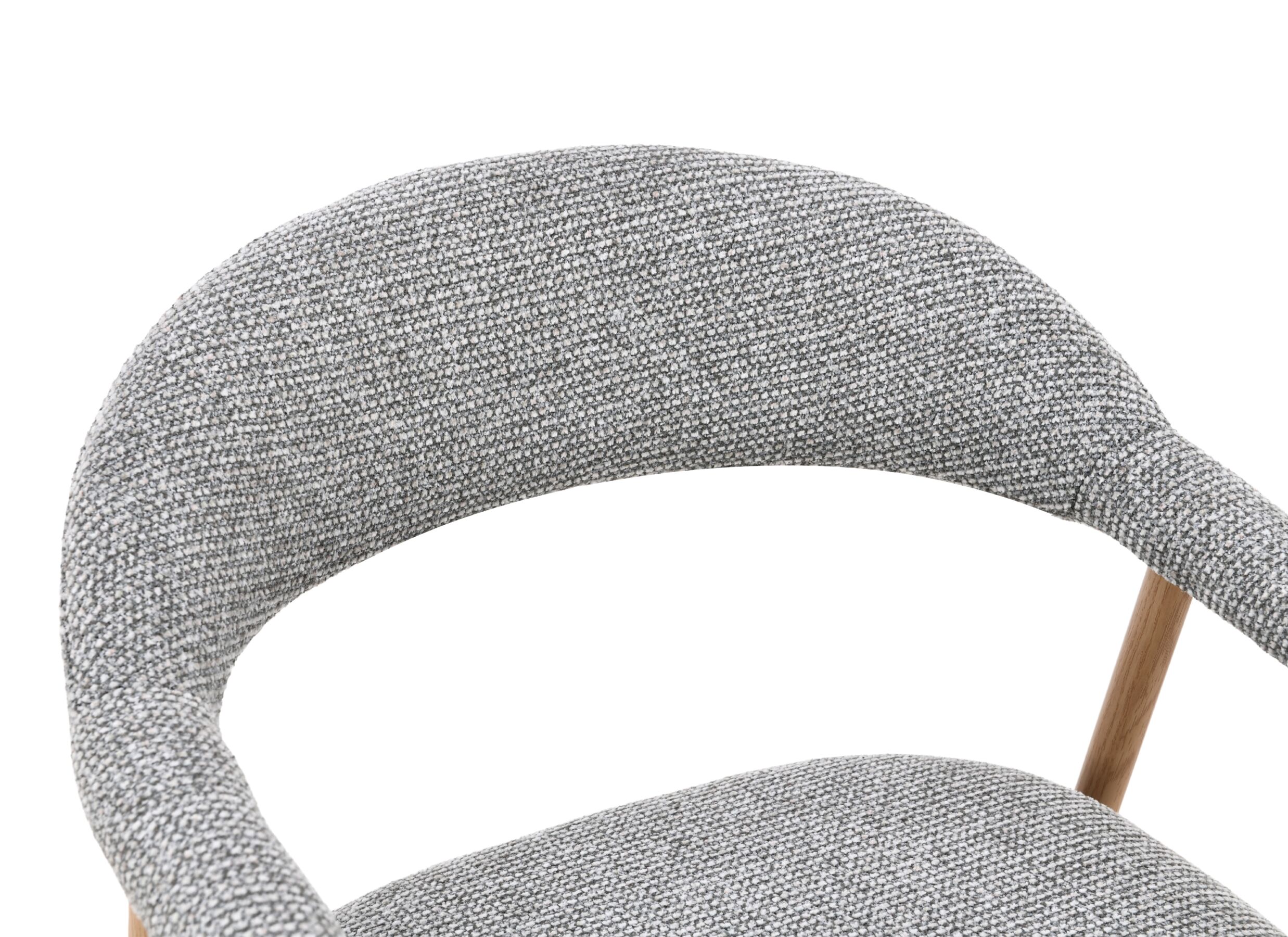 Detail - Chaise Alia 58x59x76cm - tissu - gris