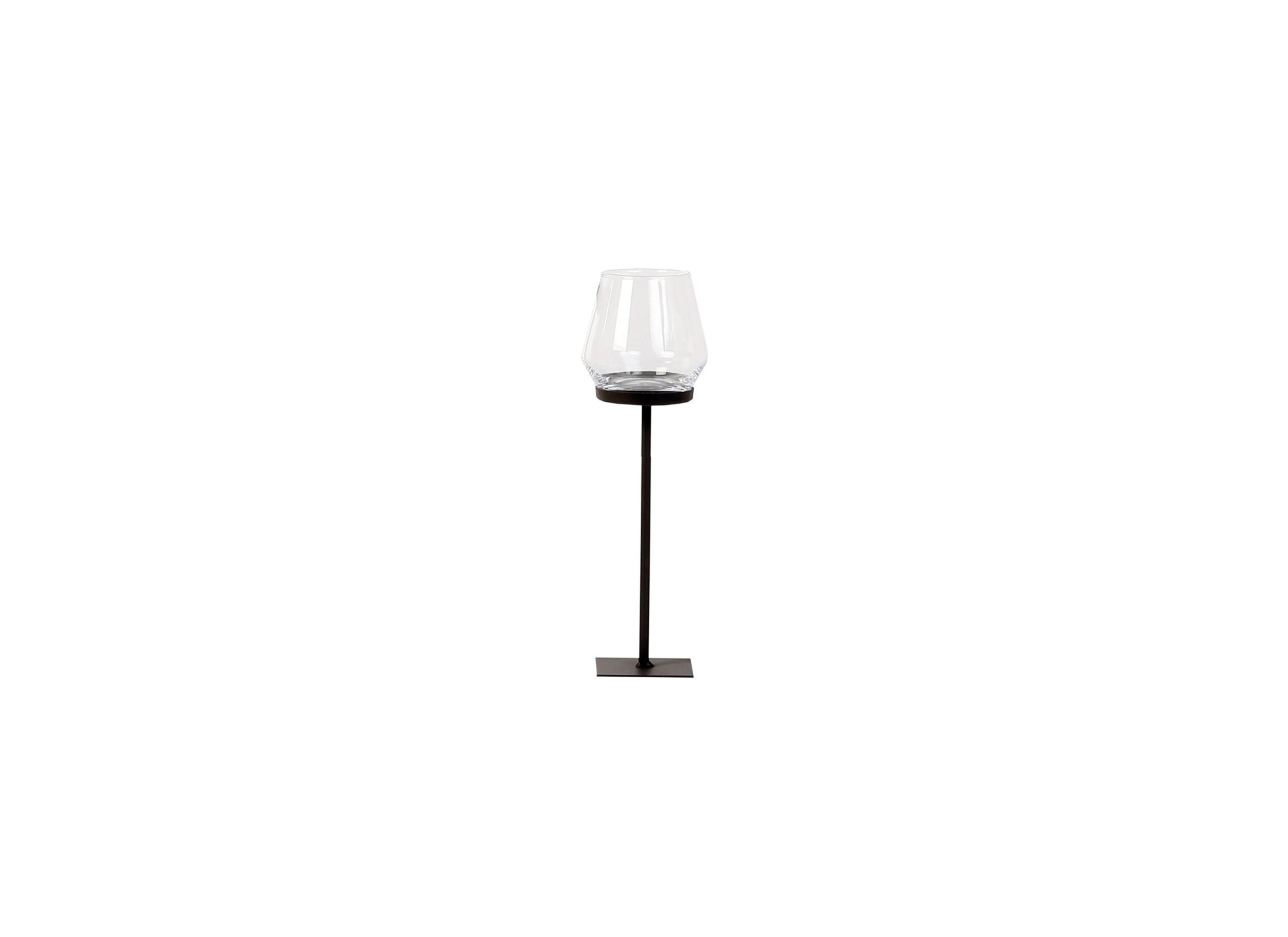 Plus Important - Porte-bougie Laurentius H45cm - métal & verre - noir