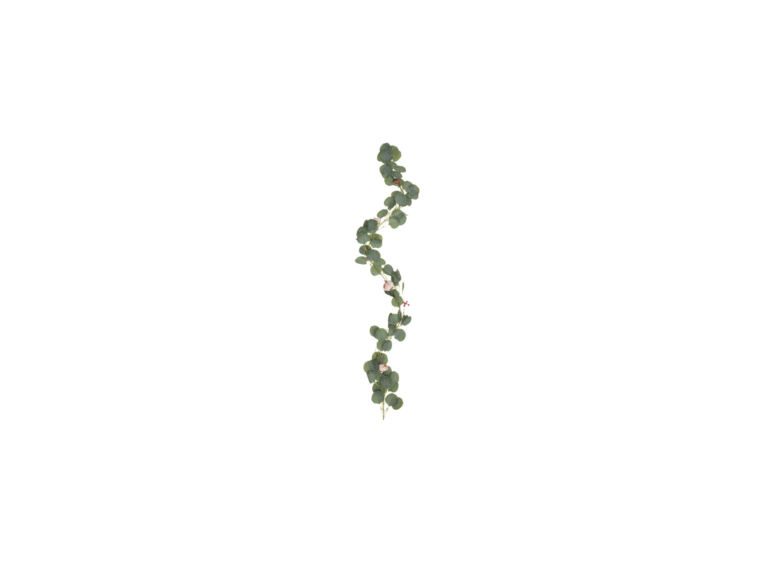 Kunstplant Eucalyptus Slinger 130cm - kunststof - groen - Plante artificielle Guirlande d'eucalyptus 130cm - plastique - vert