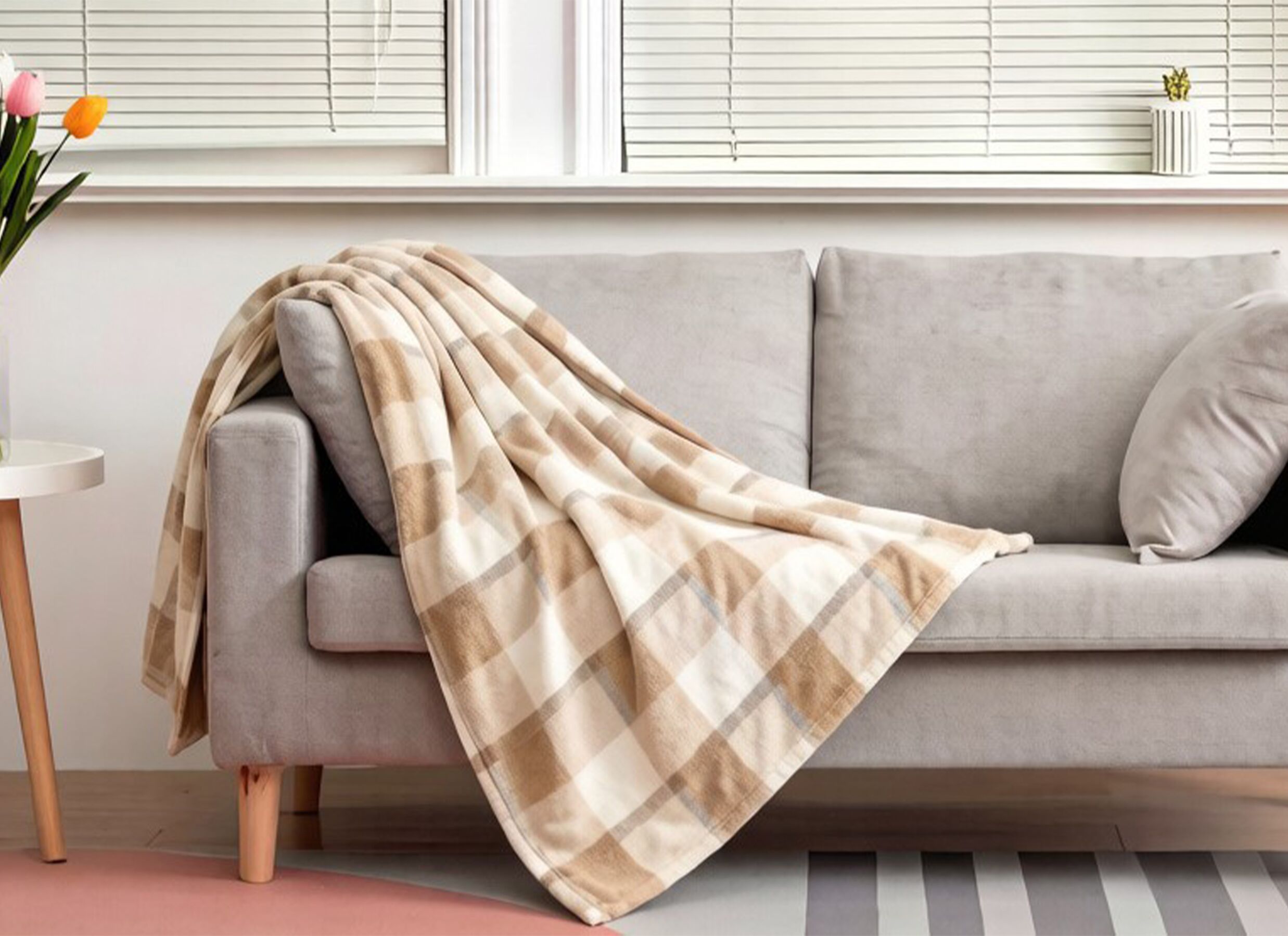 Foto ambiance - Plaid Madrid 150x200cm - microfibre - multicolore