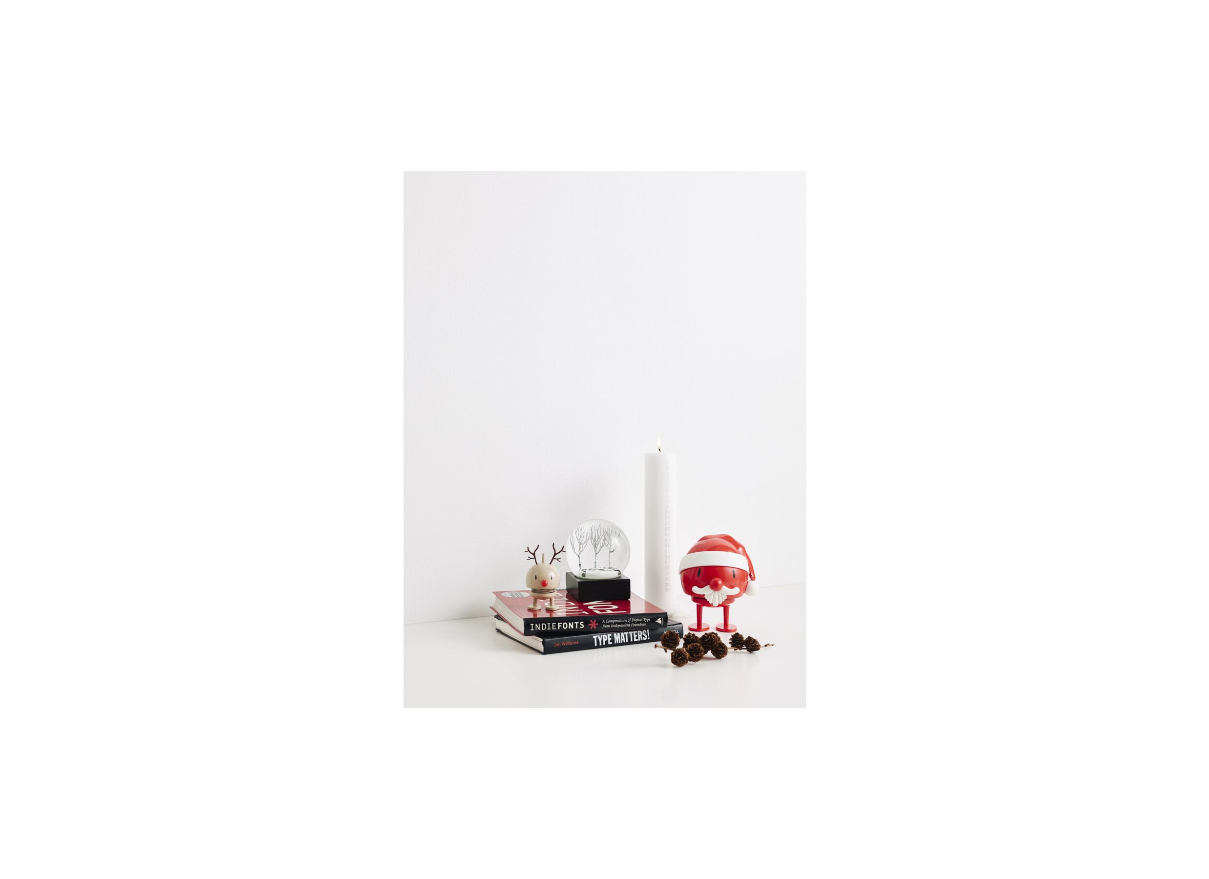 Photo ensemble - Figurine Hoptimist Santa Claus Bumble S H7,2cm - plastique - rouge
