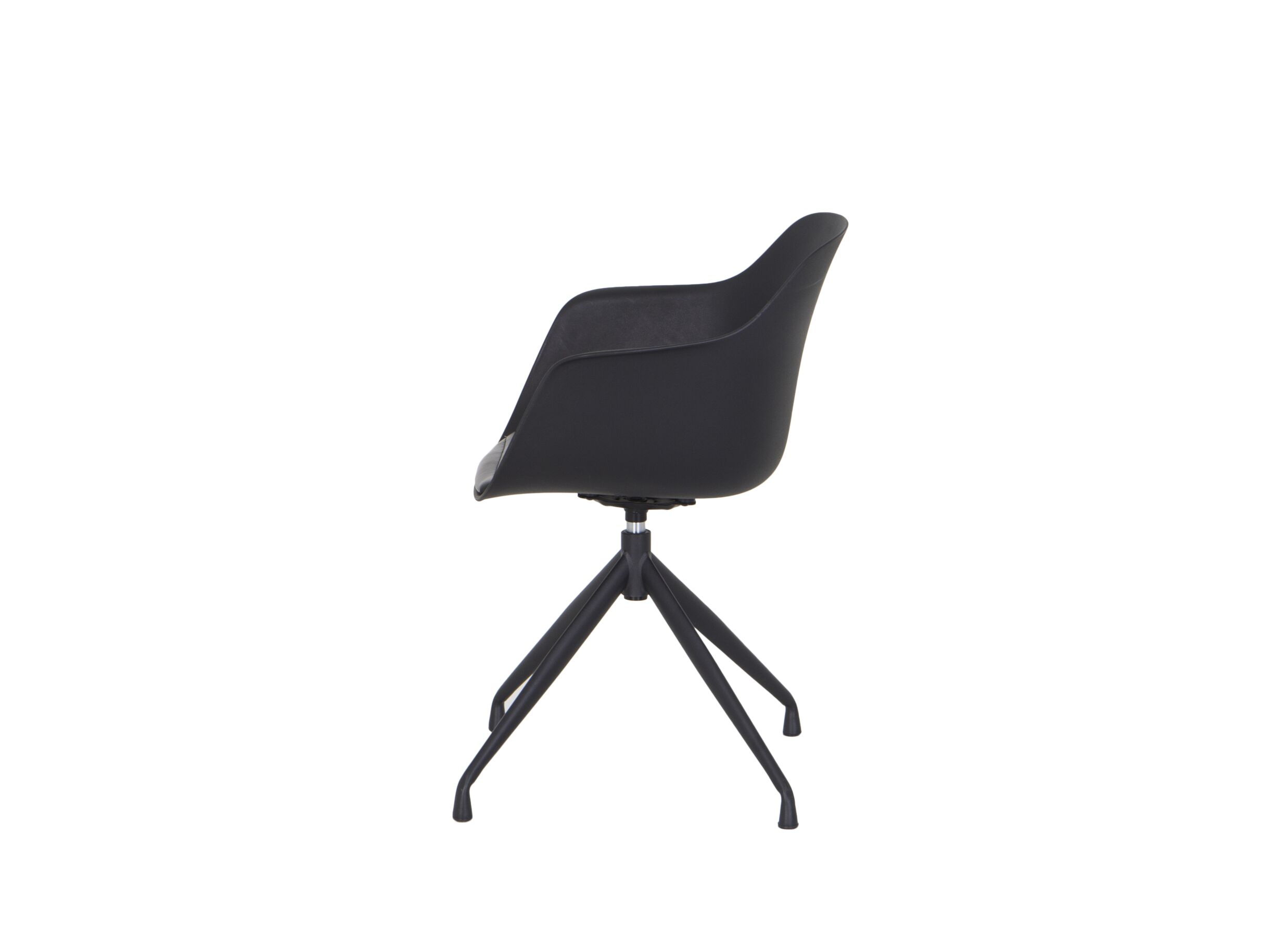 Chaise pivotante Burning 58x55x83.5cm - similicuir - noir