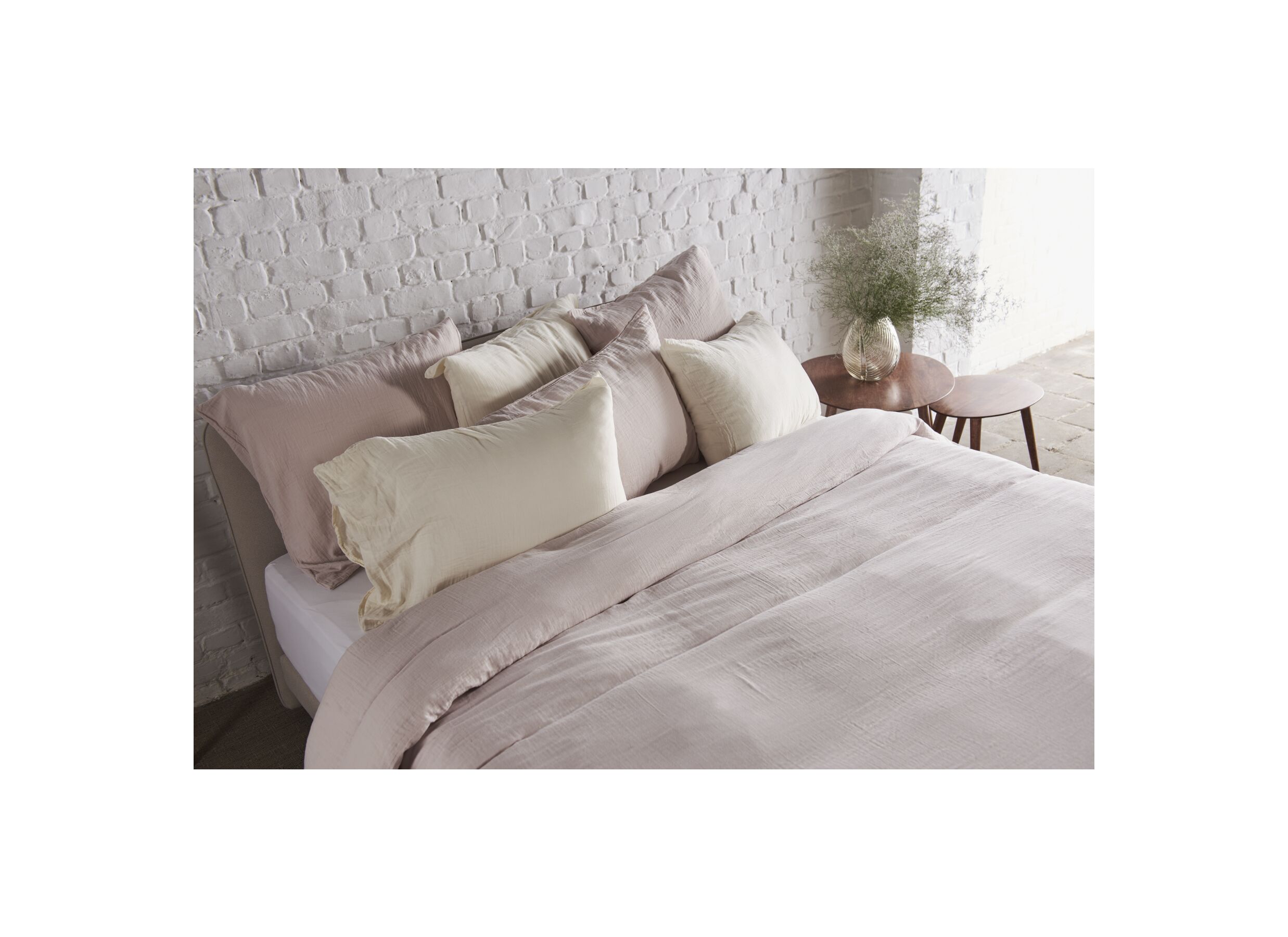 Foto ambiance - Housse de couette 240x200/220cm - tétra coton - lila