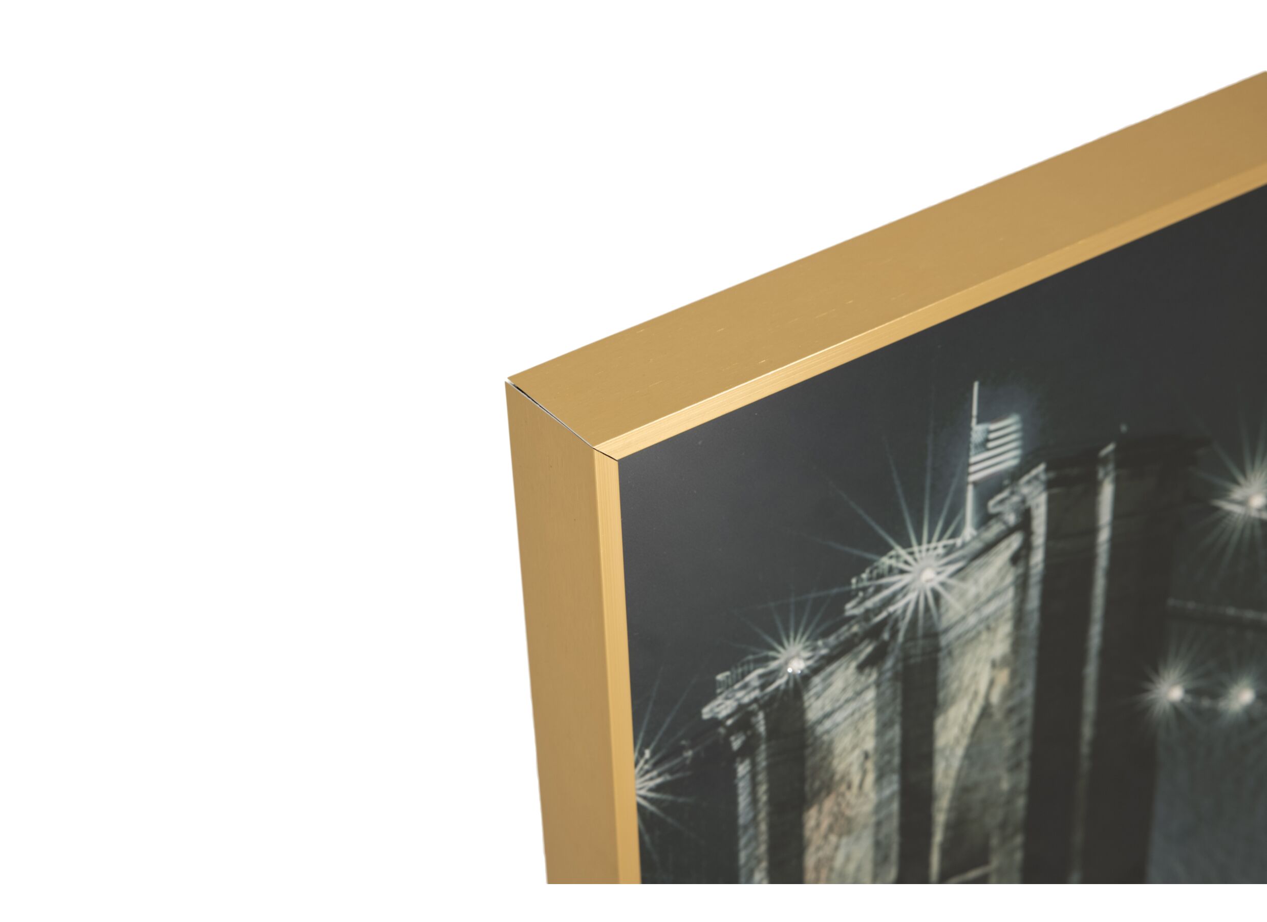 Detailfoto - Print op glas Bridge & City 60x120cm