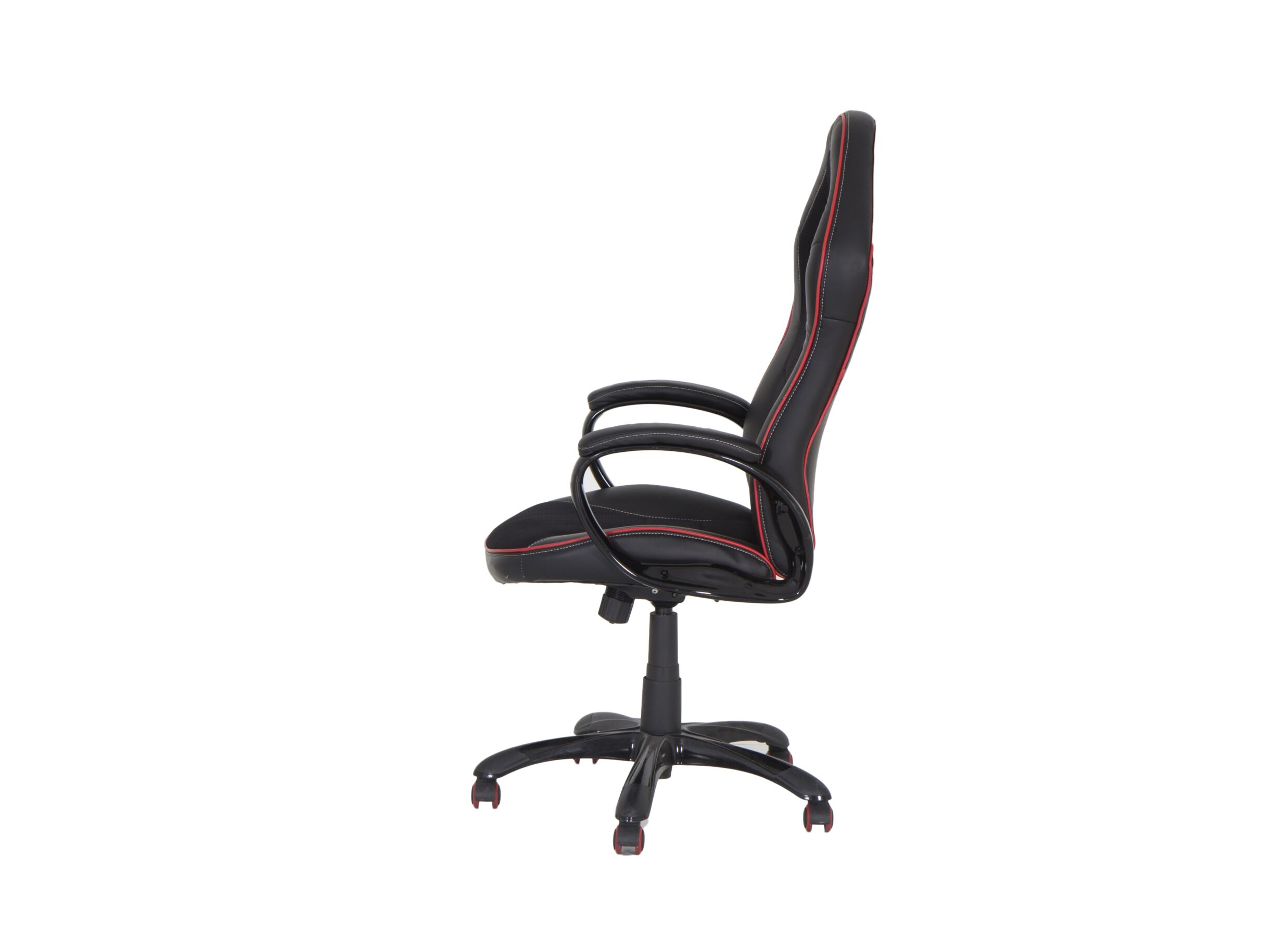 Chaise gamer Trooper 67x77x132cm - similicuir - noir rouge