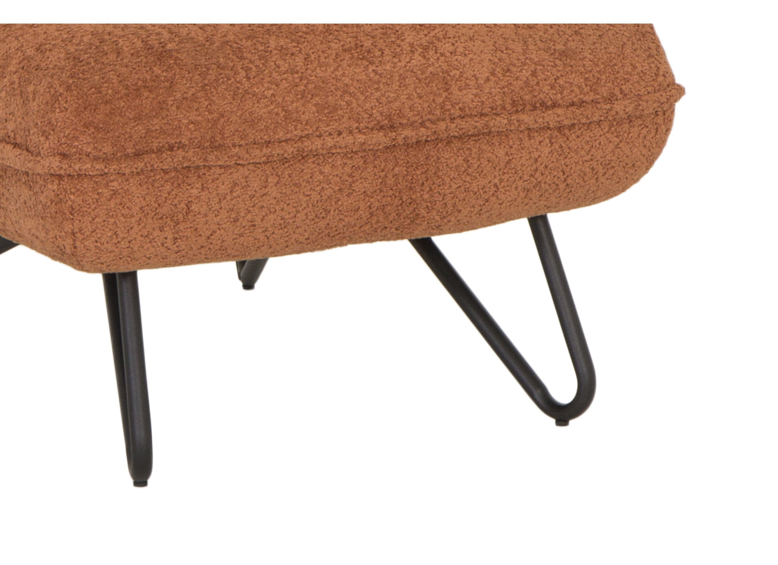 Detail - Fauteuil Guts 67,5x93x82cm - bouclé - cognac