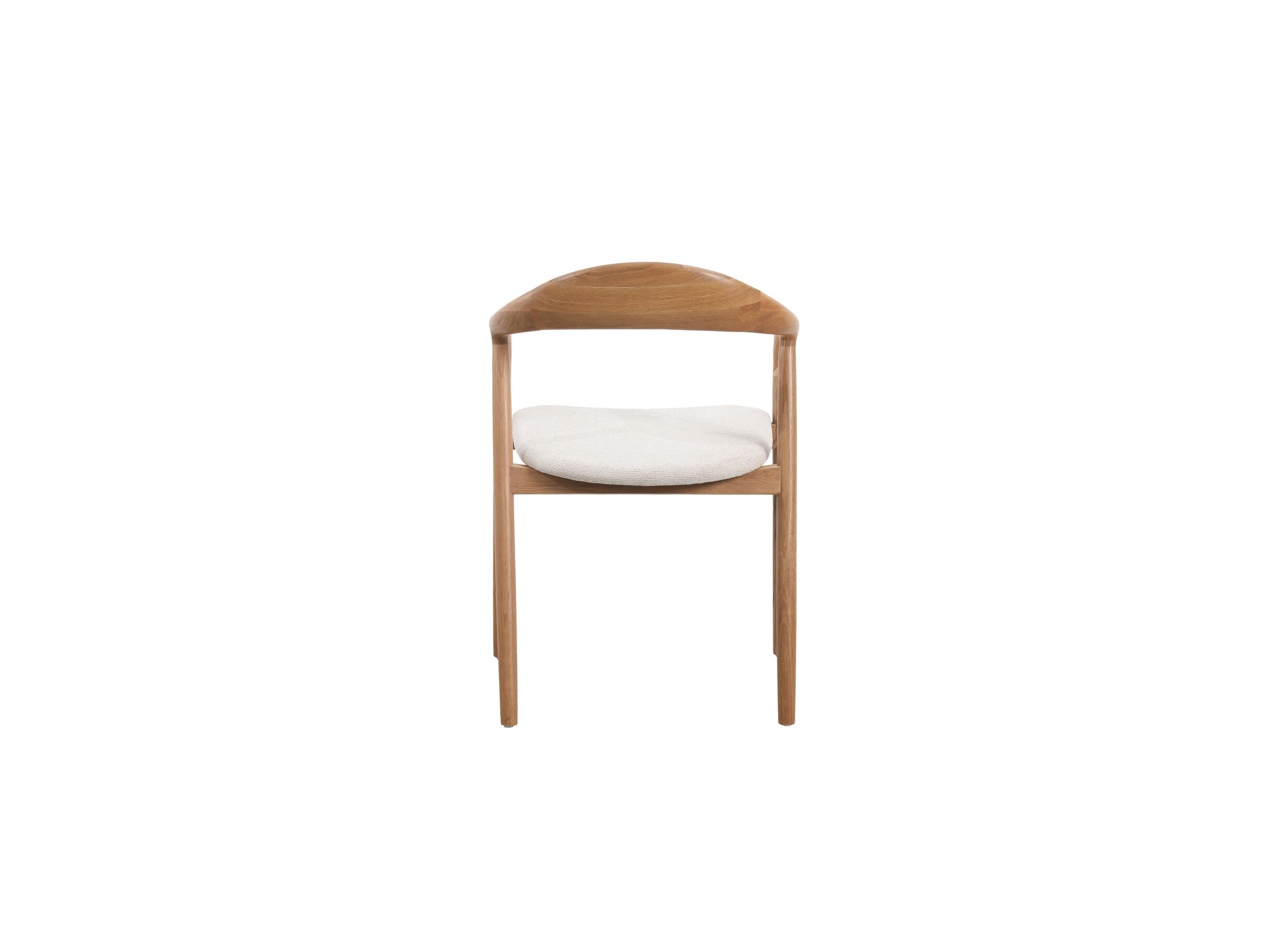Overzichtsfoto - Stoel Donna 56,5x53x79,4cm - eik fineer & polyestervezel - beige