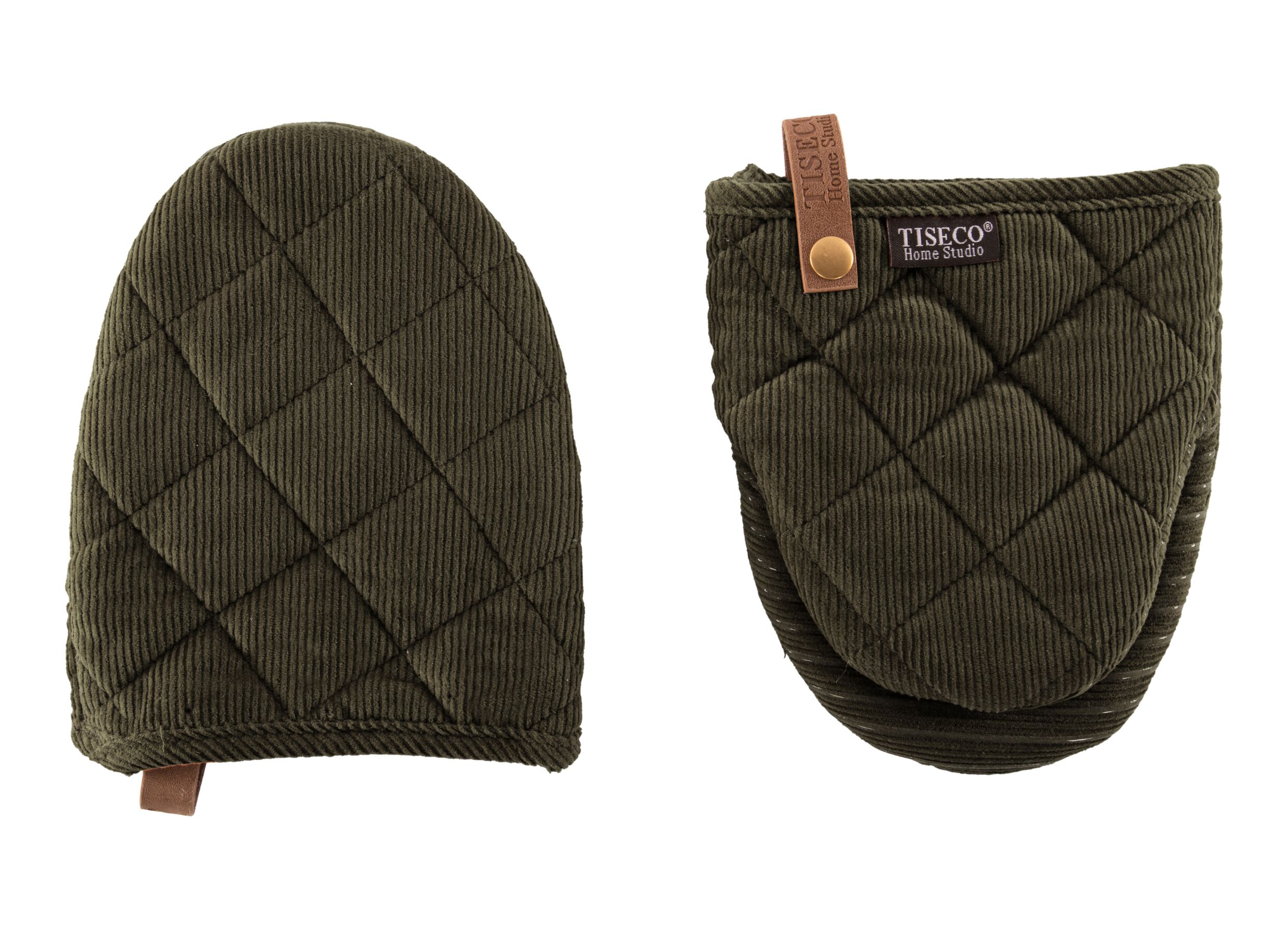 Hoofdfoto - Ovenwant Velmar Gripper katoen & polyester - olijfgroen, set van 2