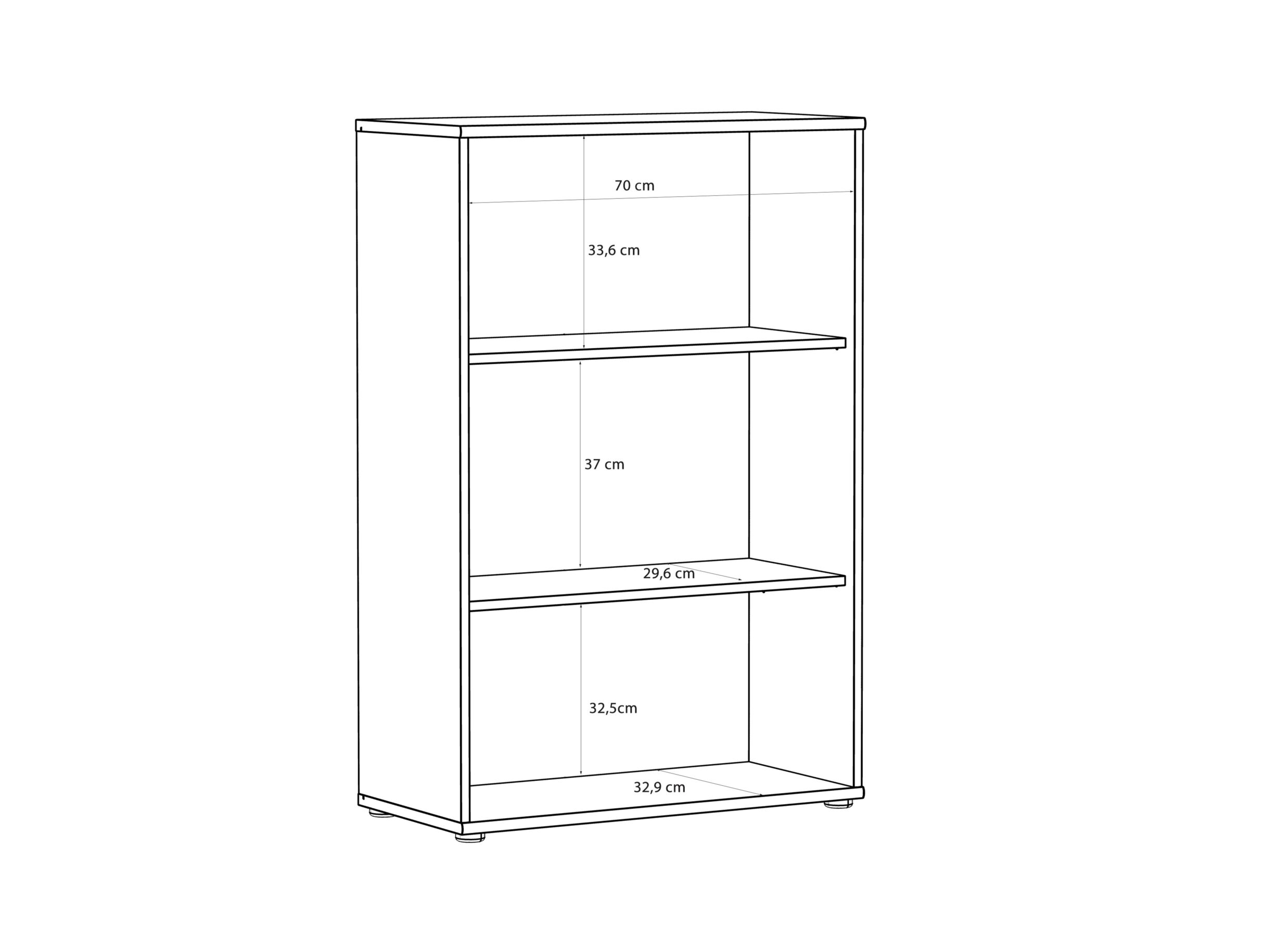 Afmetingen - Boekenkast Topic 74x35x111cm - decor - cashmere