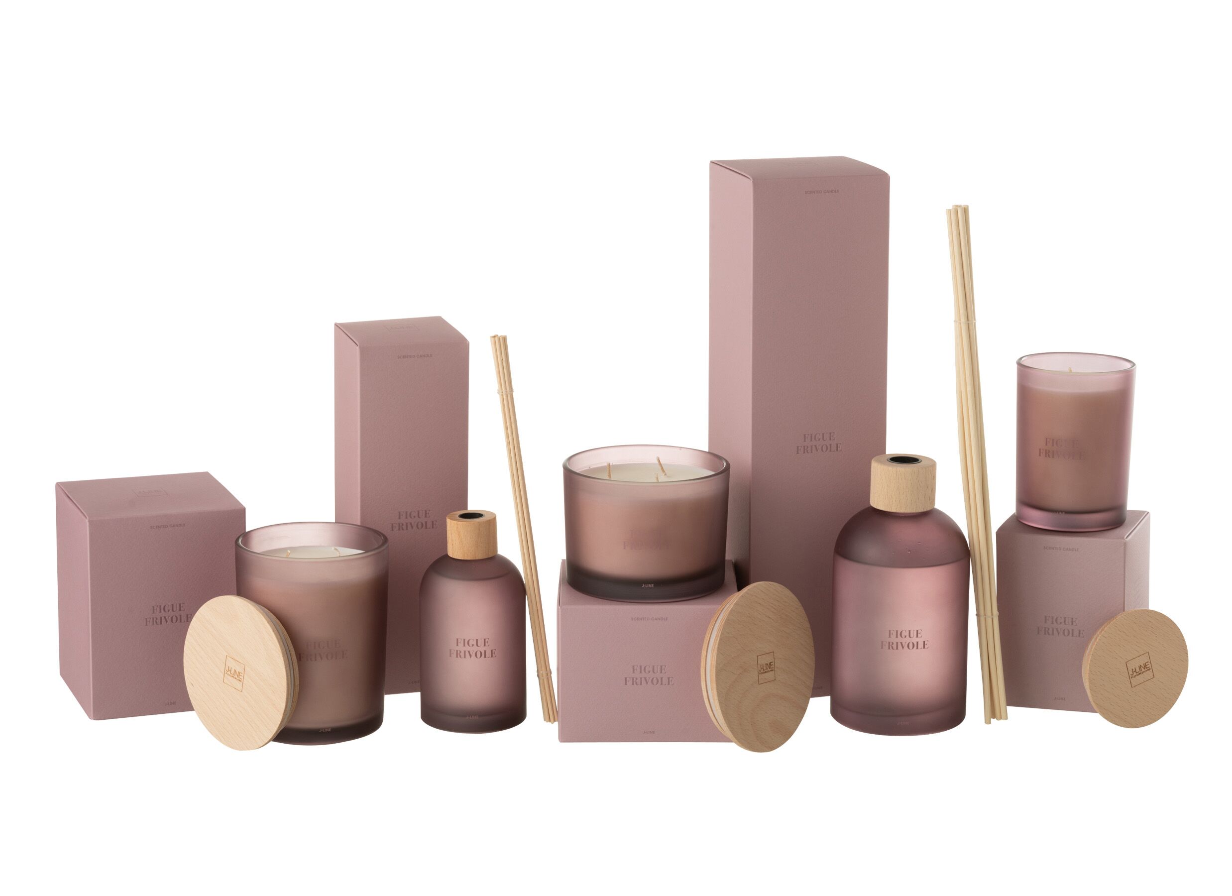 Aperçu - Bâtonnets parfumés Figue Frivole 550ml - verre - rose