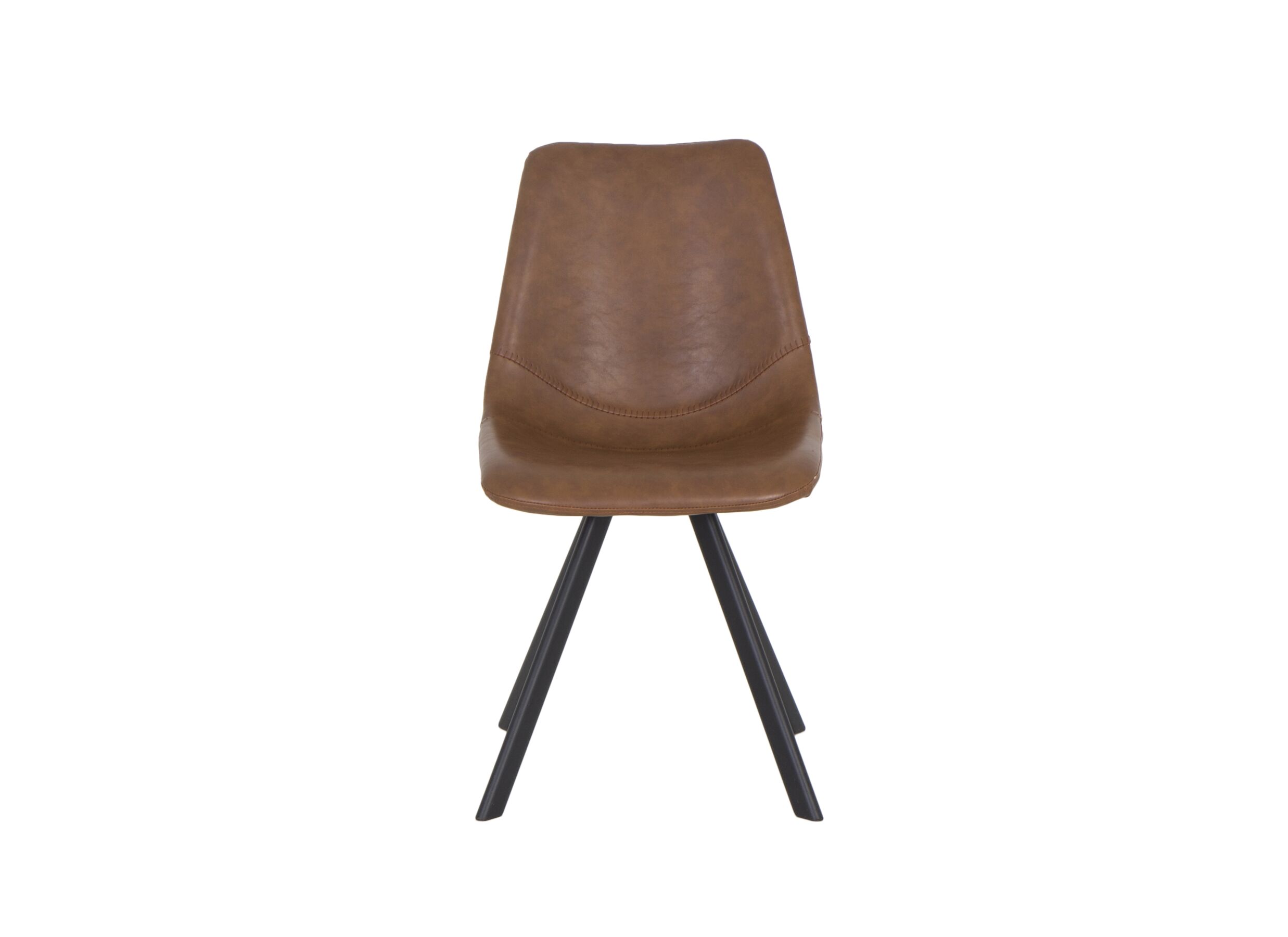 Chaise Frantz 47x57x83cm - similicuir - cognac