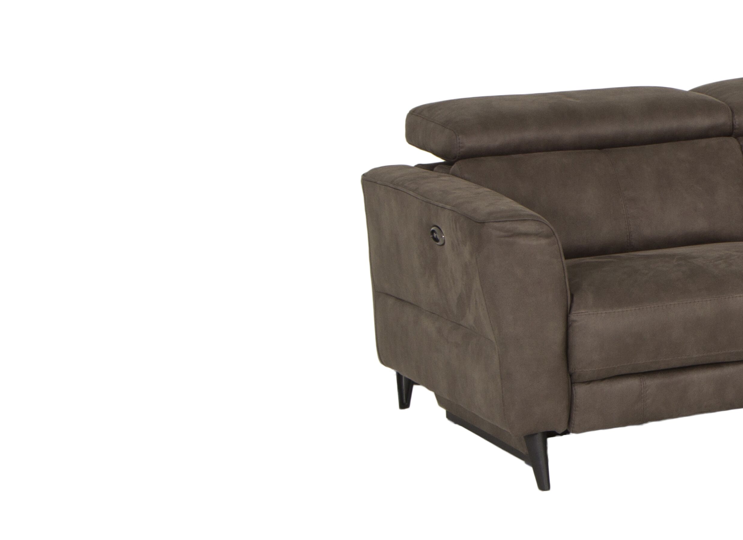 Canapé d'angle Flow 287x238cm - tissu - gris avec relax