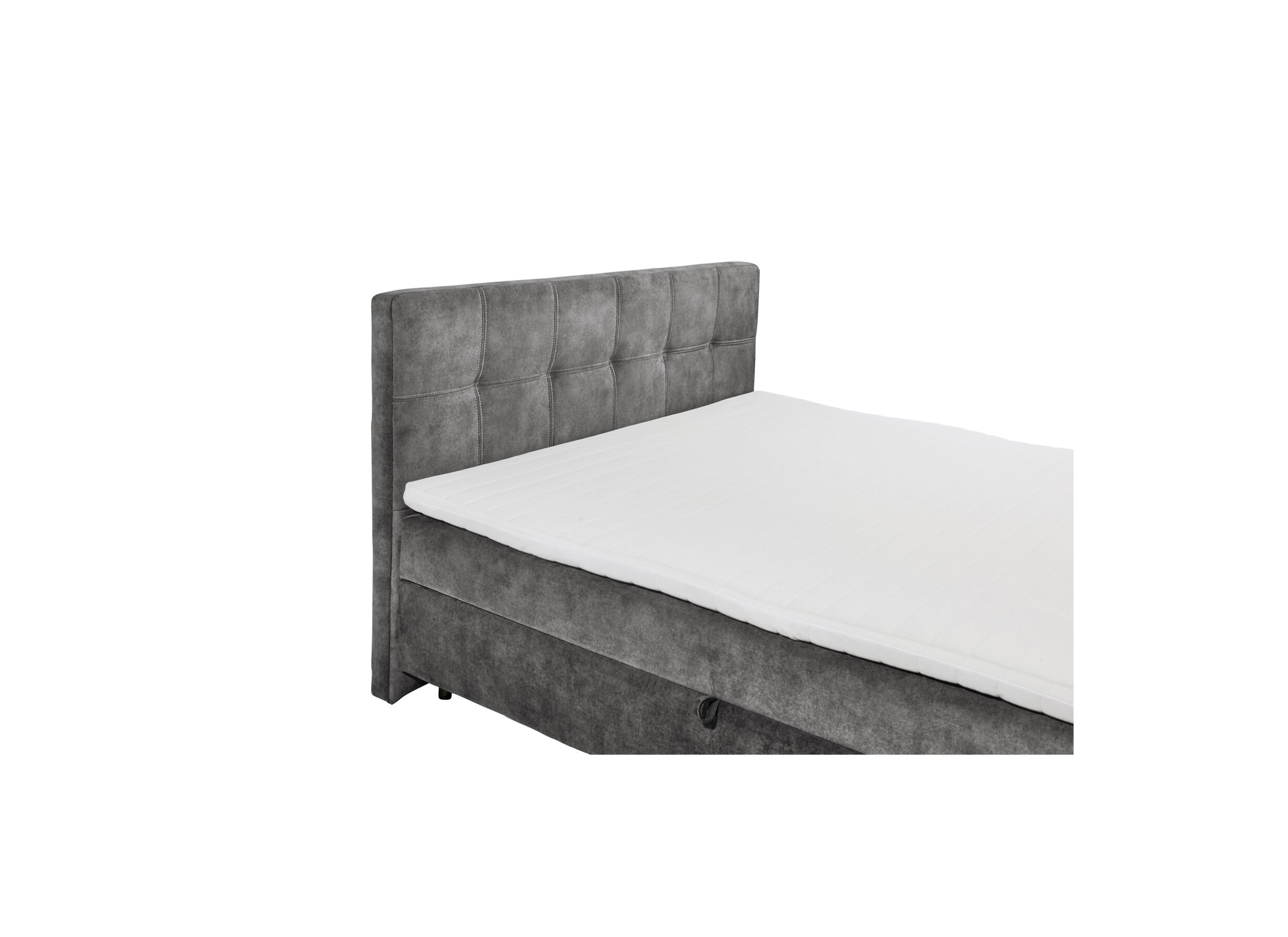 Detailfoto - Bedbox Valetta 180x200cm met opbergruimte stof antraciet