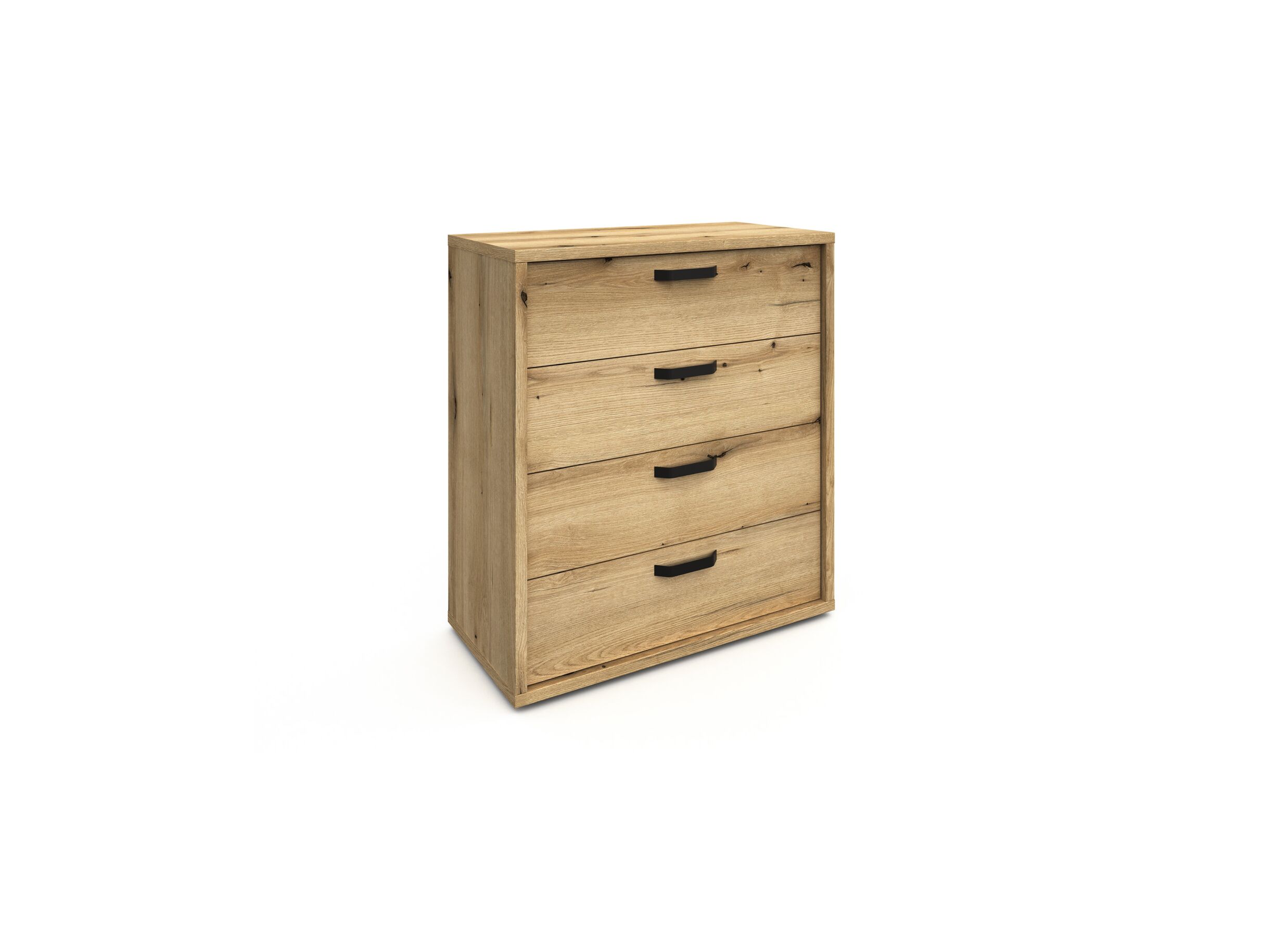 Commode Kato 90x45x101cm - melamine - etna eik - Commode Kato 90x45x101cm - mélamine - chêne etna