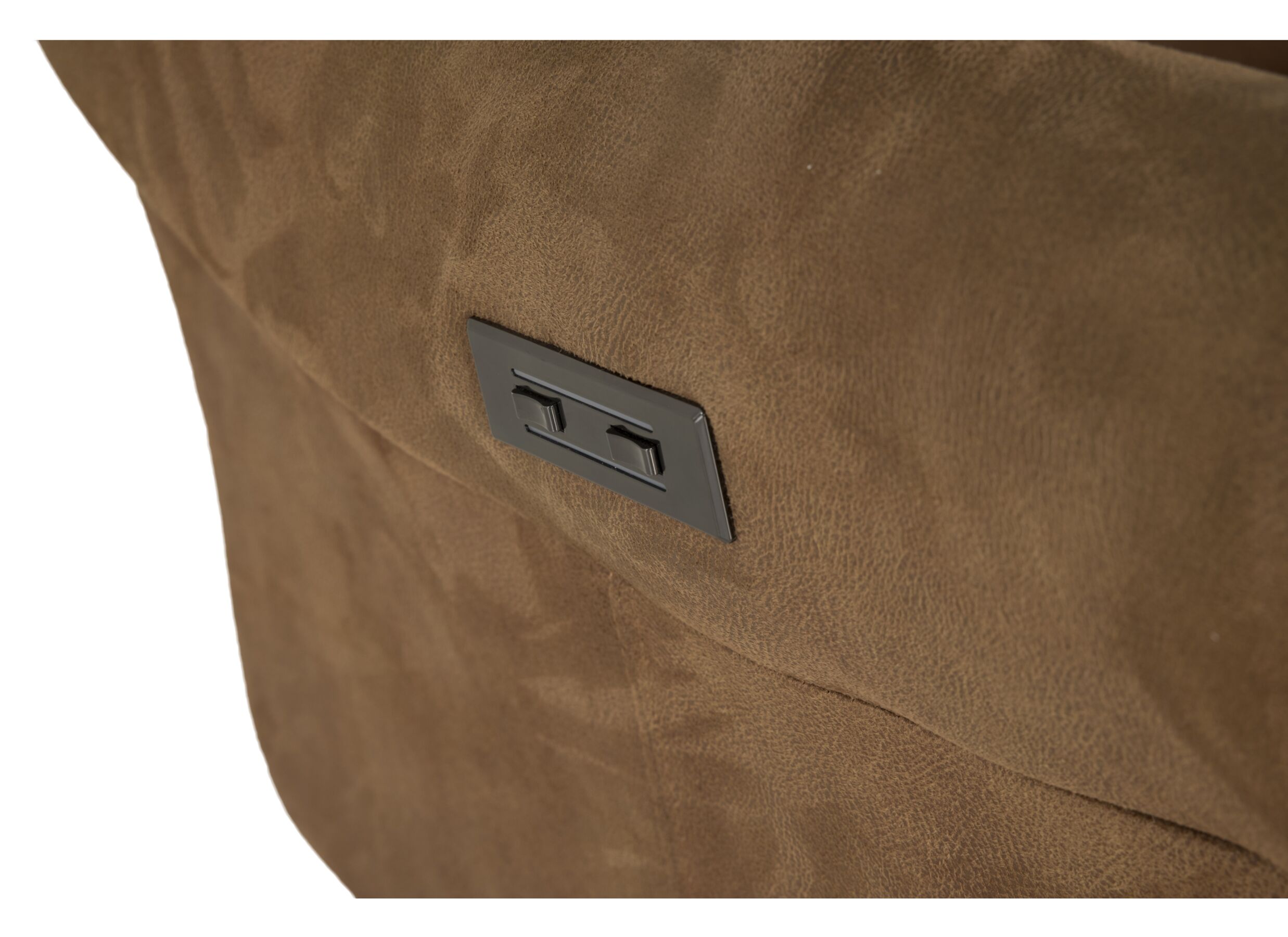 Detail - Fauteuil relax Yup électrique - tissu - marron