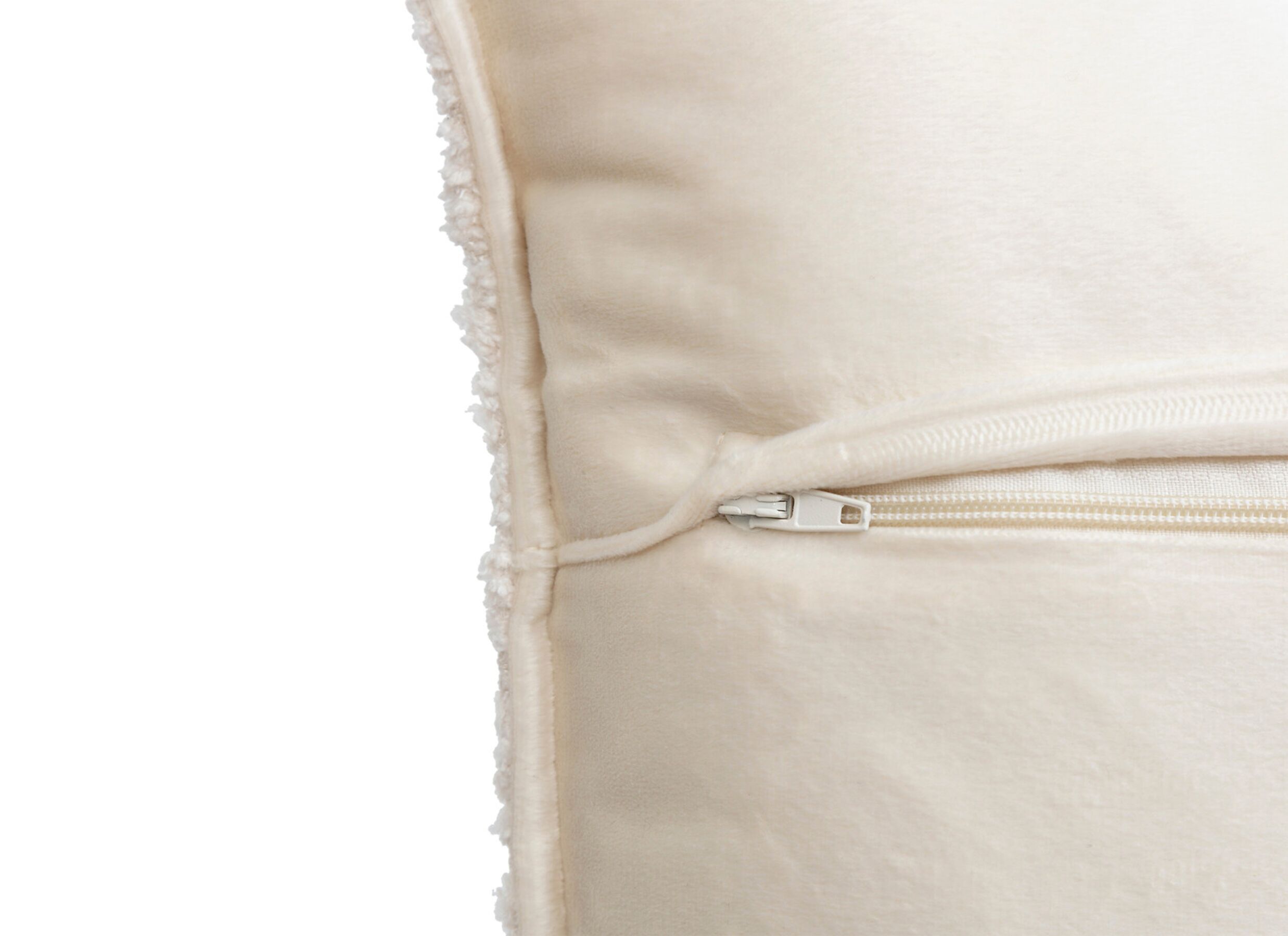 Detailfoto - Kussen Soana 45x45cm - bouclé - ivoor