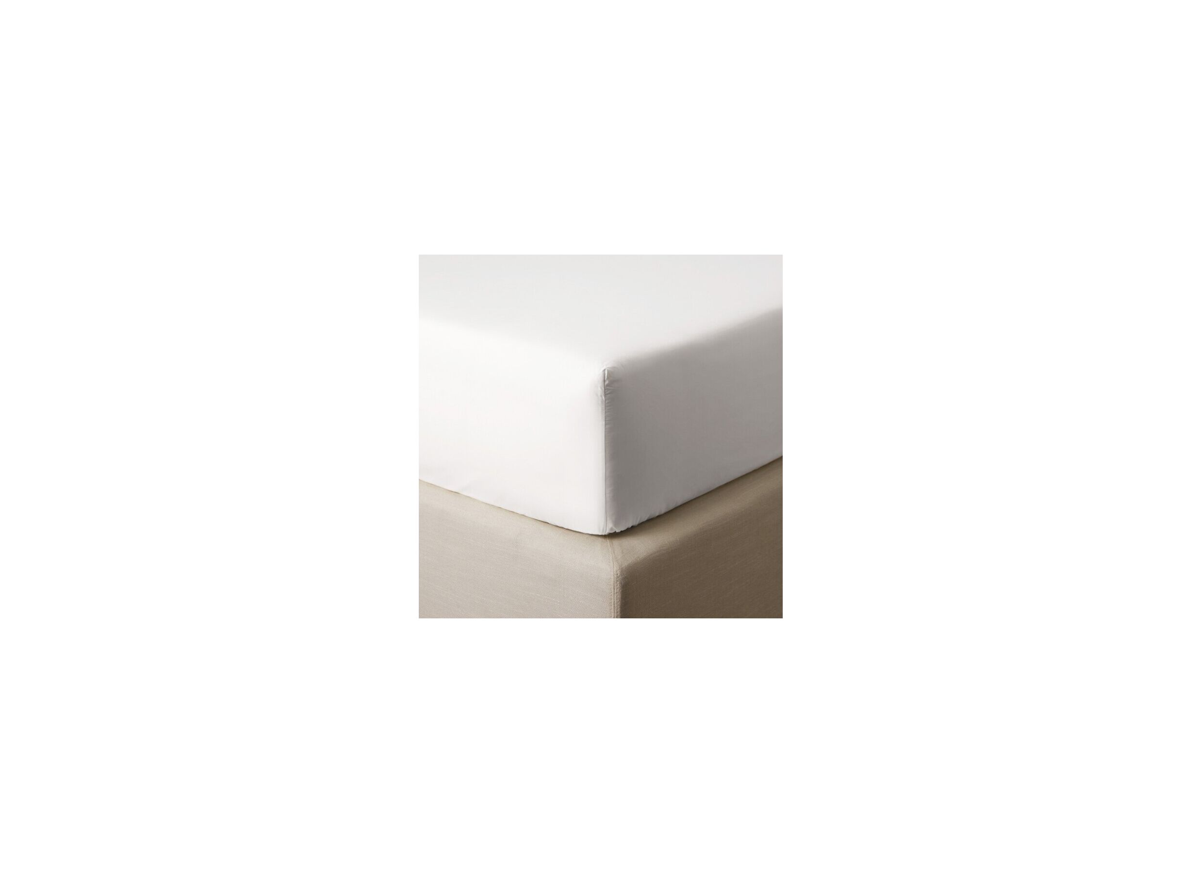 Drap-housse 180x200cm coton blanc - Drap-housse 180x200cm coton blanc