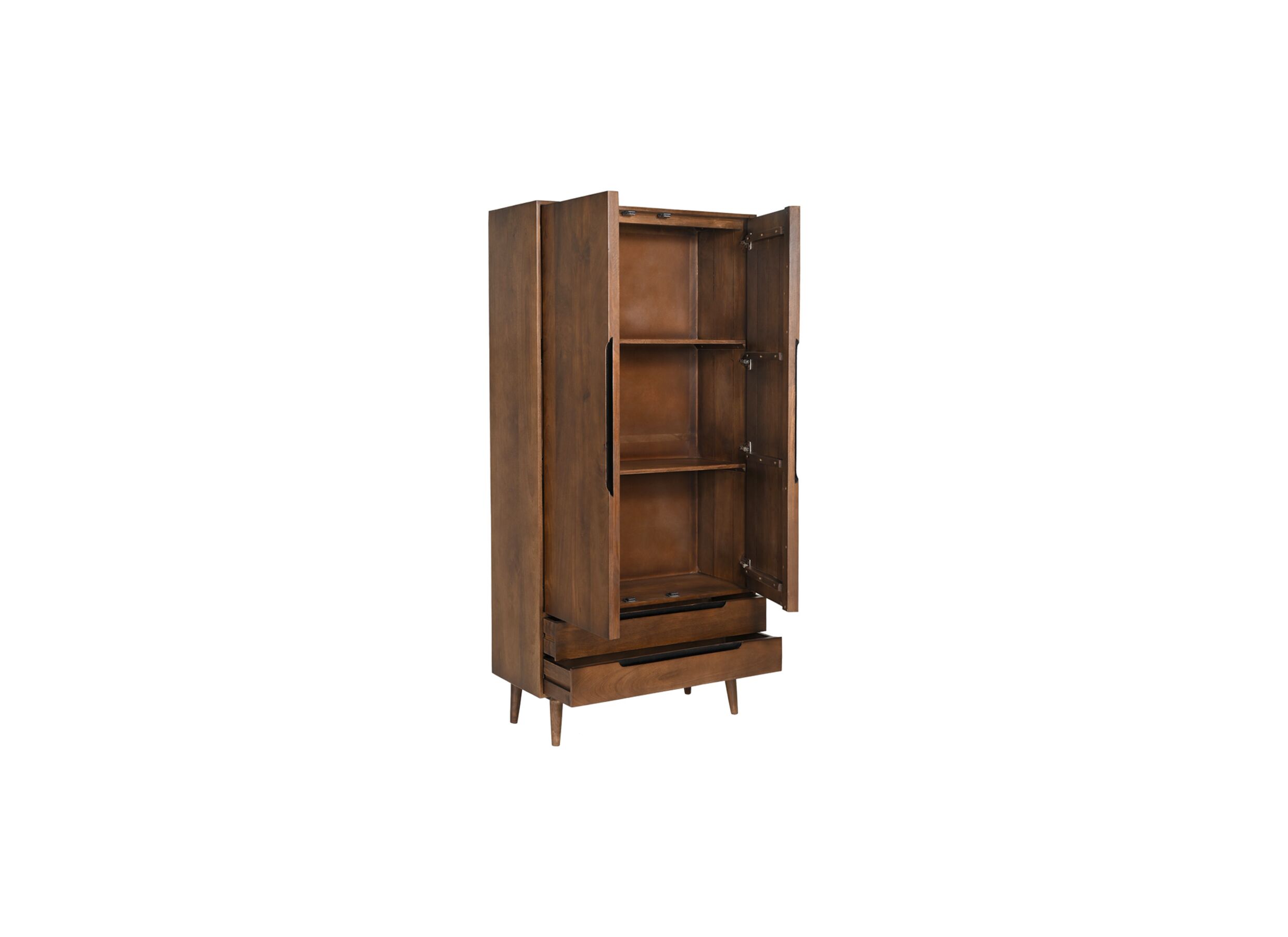 Indeling - Kast Ferrato 100x40x200cm - mango massief - naturel