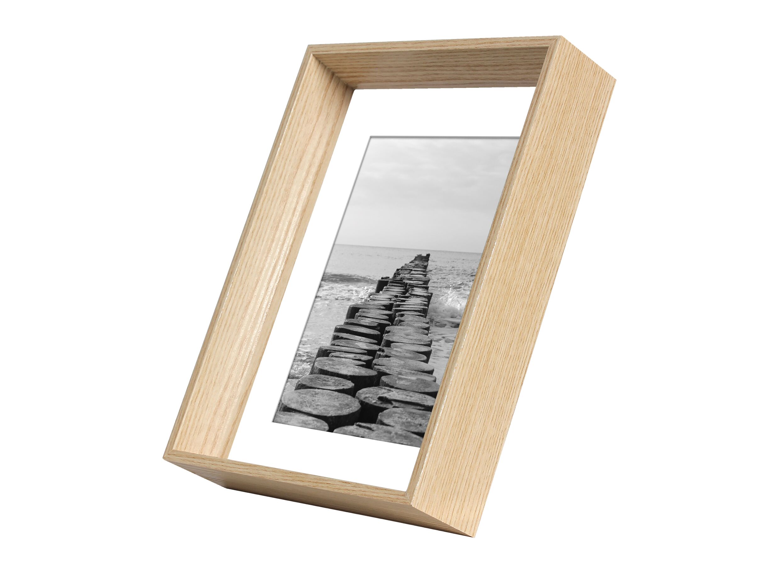 Aperçu - Cadre photo Blanc 13x18cm - MDF - naturel