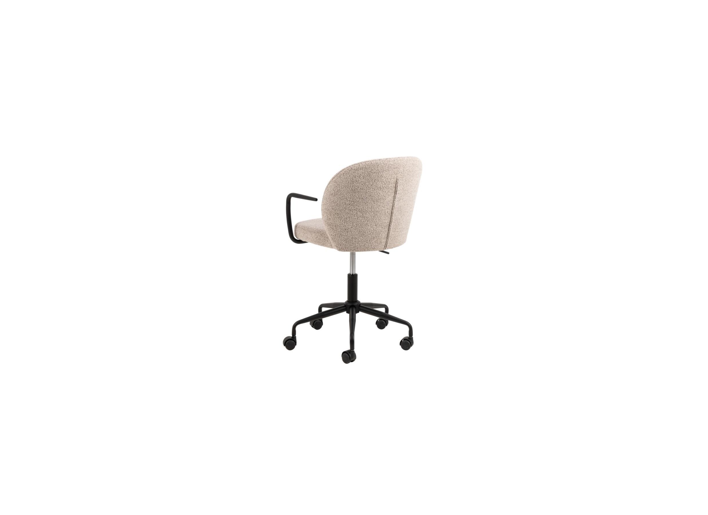Aperçu - Chaise de bureau tissu/acier poudré - beige/noir mat