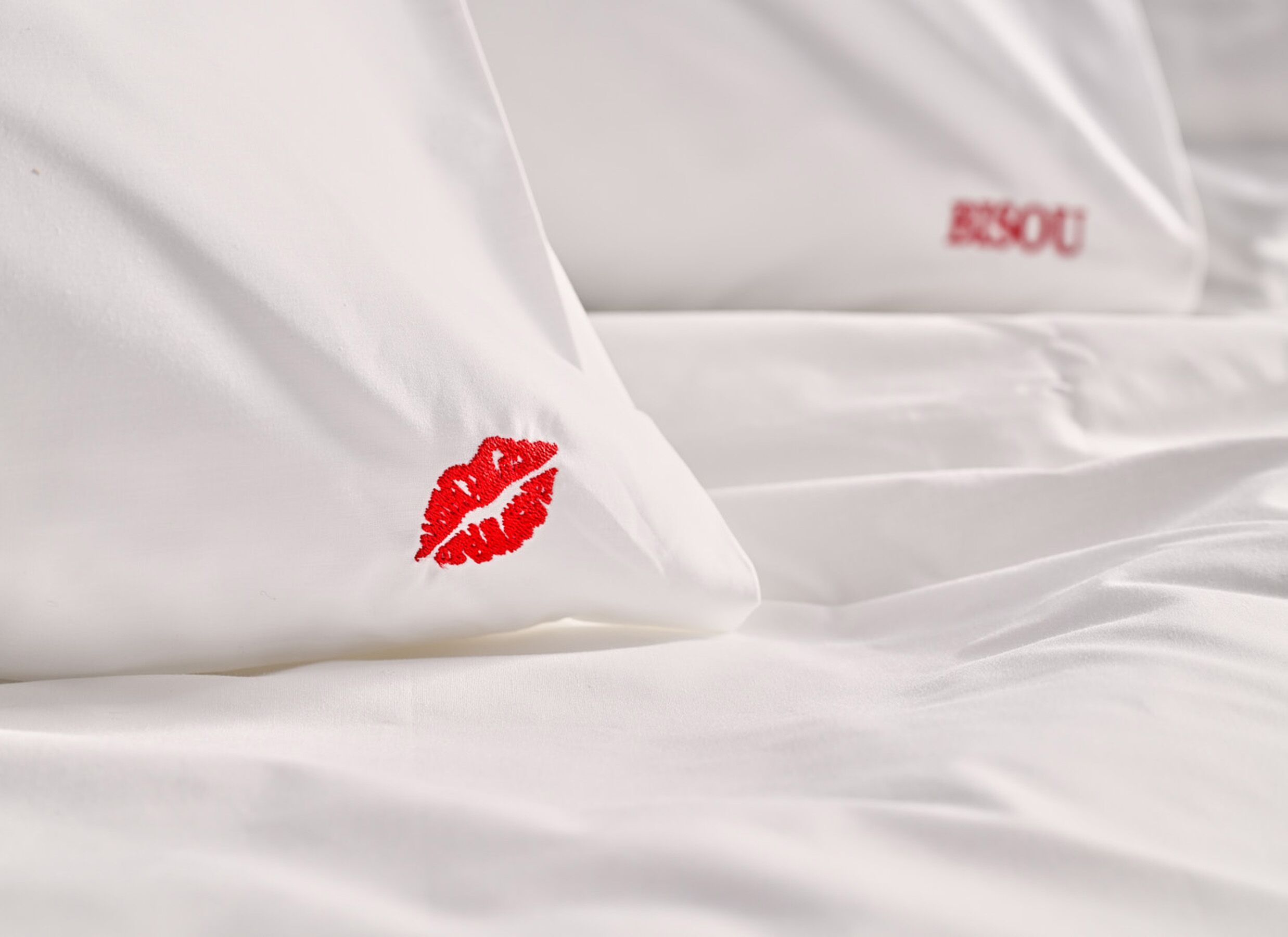 Detail - Housse de couette Bisou 240x200/220cm - percale - rouge