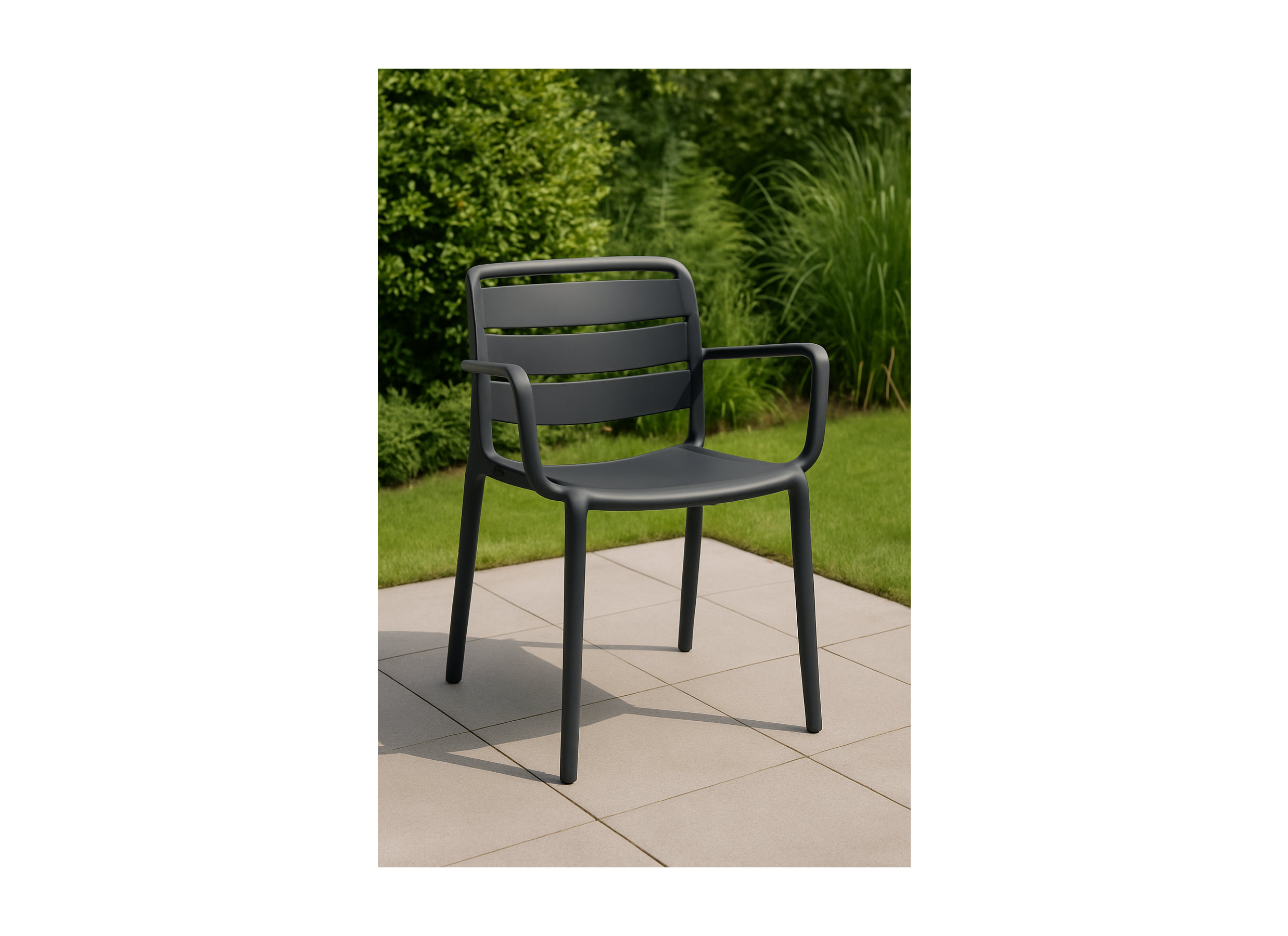 Chaise de jardin Matta 60x55x81cm - polypropylène - anthracite