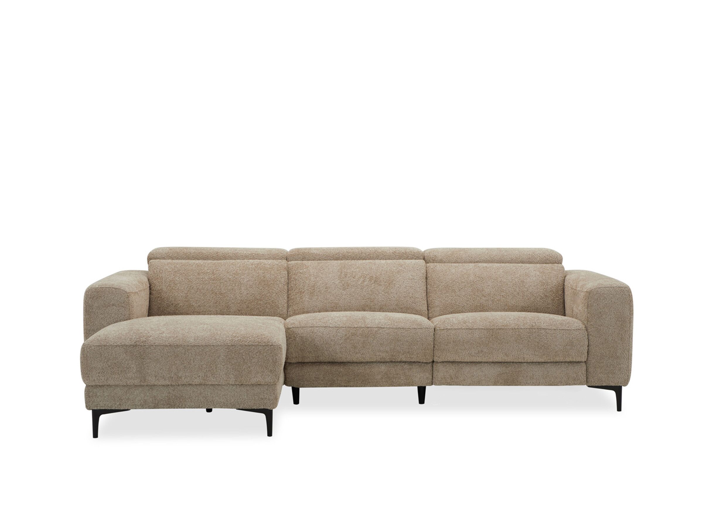 Aperçu - Canapé d'angle Cine 168x277cm - tissu - taupe