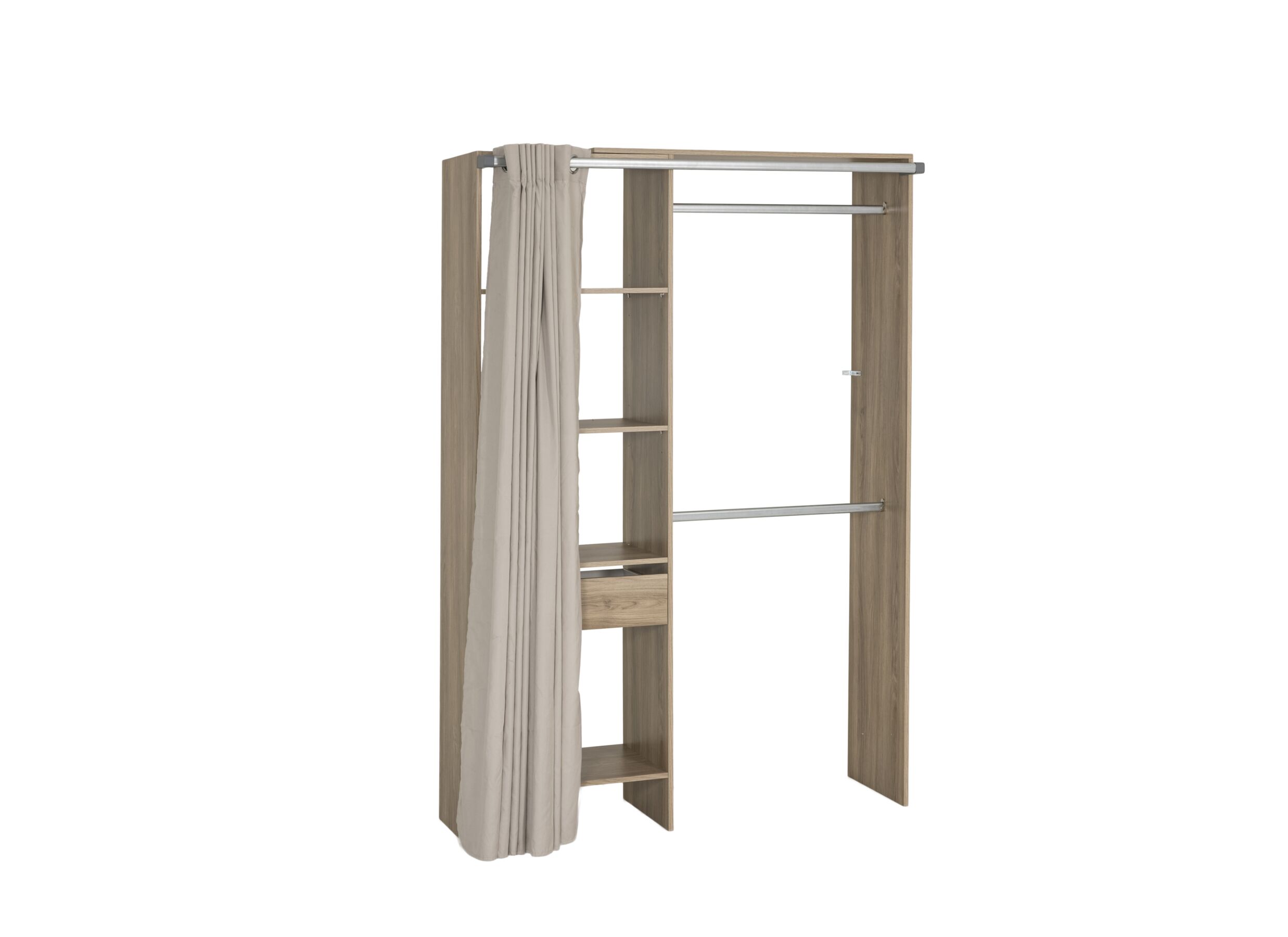 Hoofdfoto - Kledingkast Gala 160x40x203cm - decor - bruin