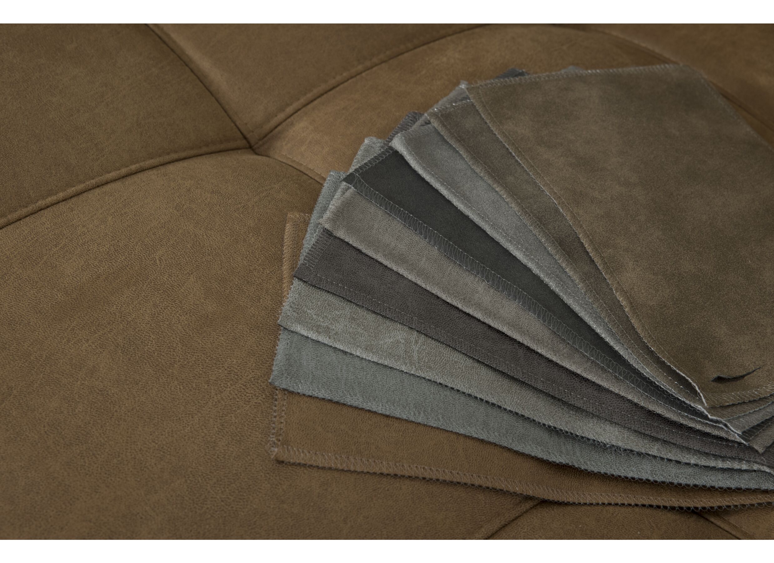 Canapé d'angle Rimini 388x224cm - tissu - cognac