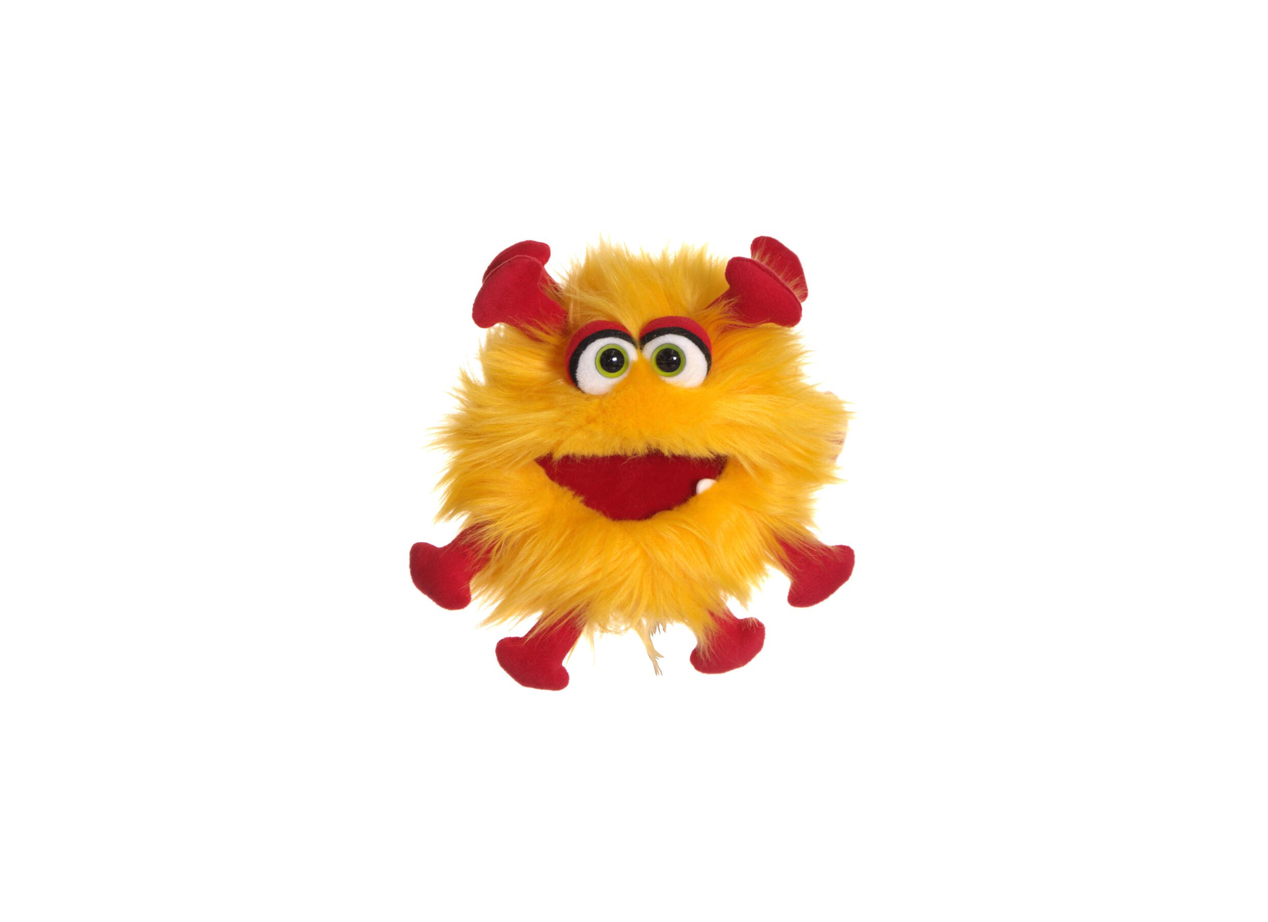 Handpop Gisa Grippchen H25cm - polyester - rood/geel - Marionnette à main Gisa Grippchen H25cm - polyester - rouge/jaune