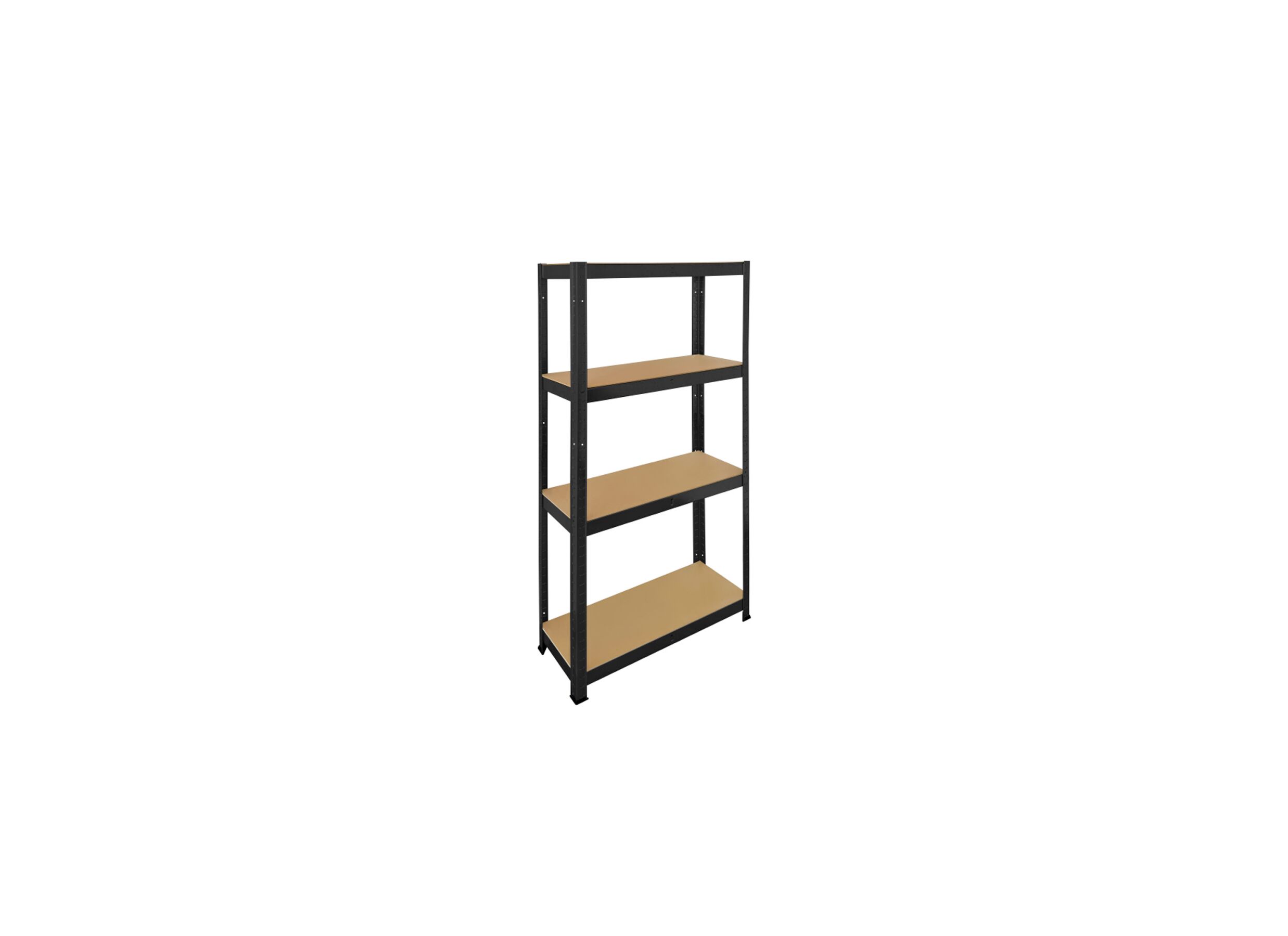 Plus Important - Étagère Heavy Duty 150x75x30cm - MDF/métal - noir