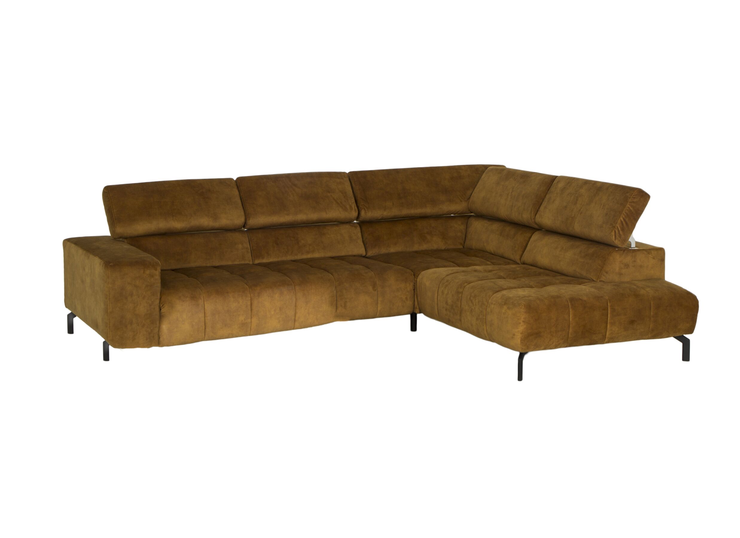 Hoeksalon Message-S 295x228cm - stof - goud
