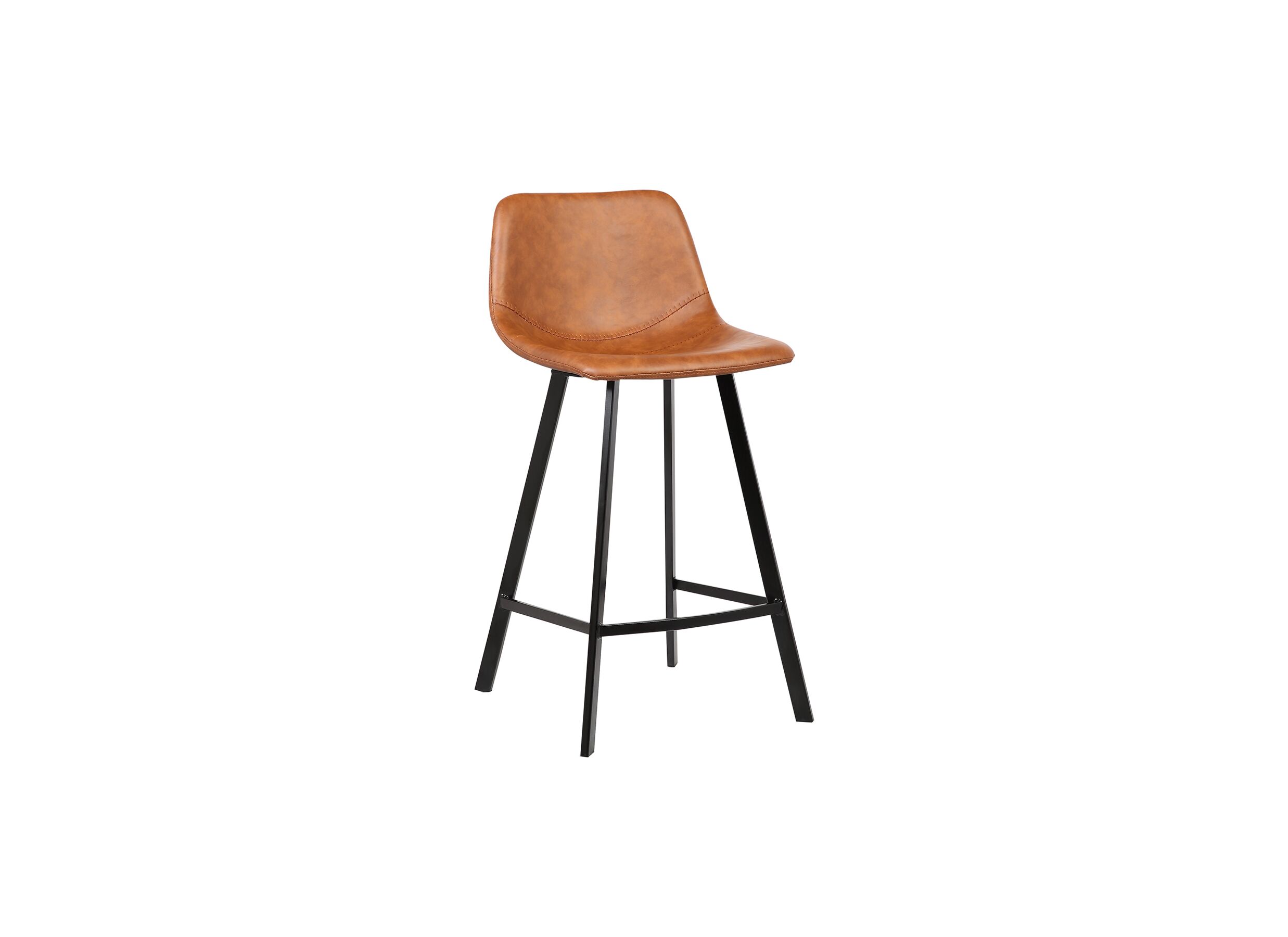 Chaise de bar Spartacus HA65cm similicuir cognac - Chaise de bar Spartacus HA65cm - similicuir - cognac
